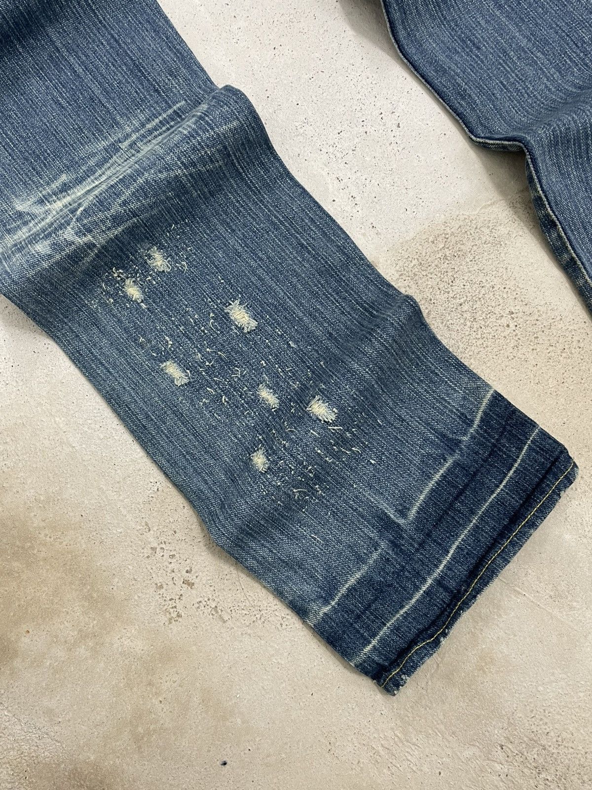 Japanese Brand Japan Armee Francaise Distressed Patchwork Liberation Denim Size US 32 / EU 48 - 13 Thumbnail