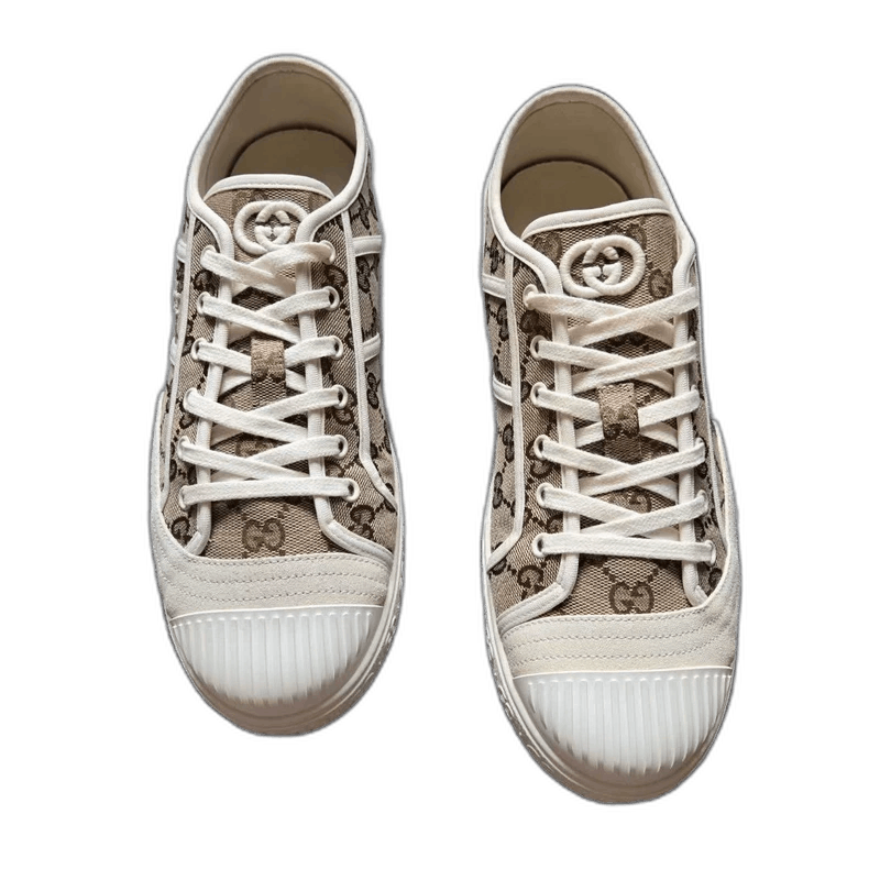 Gucci Gucci Canvas Sneakers with Logo Print Size US 8 / EU 41 - 1 Thumbnail