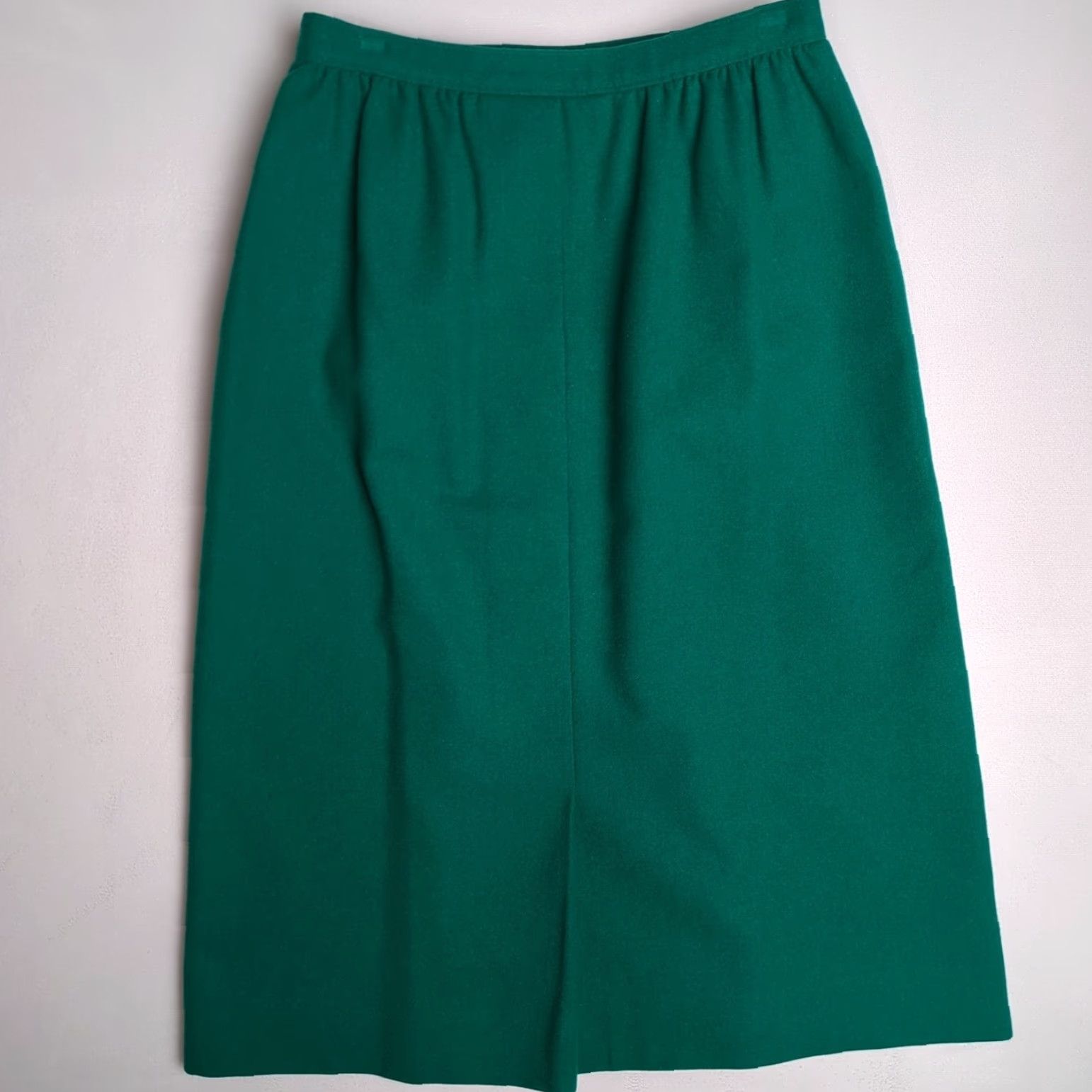Pendleton VINTAGE Pendleton Green 100% Virgin Wool Skirt Made In USA Womens Size 8P Skirt Long Pleated Women Mens? Size 30" / US 8 / IT 44 - 2 Thumbnail