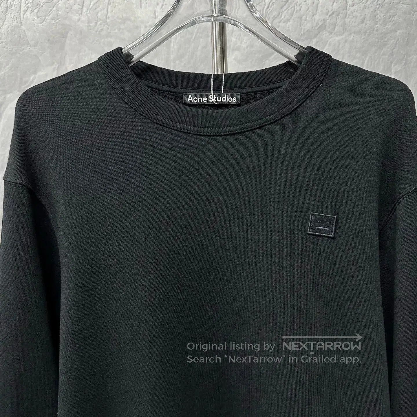 Acne Studios black embroidered logo sweatshirt by Acne Studios. Size US S / EU 44-46 / 1 - 2 Thumbnail