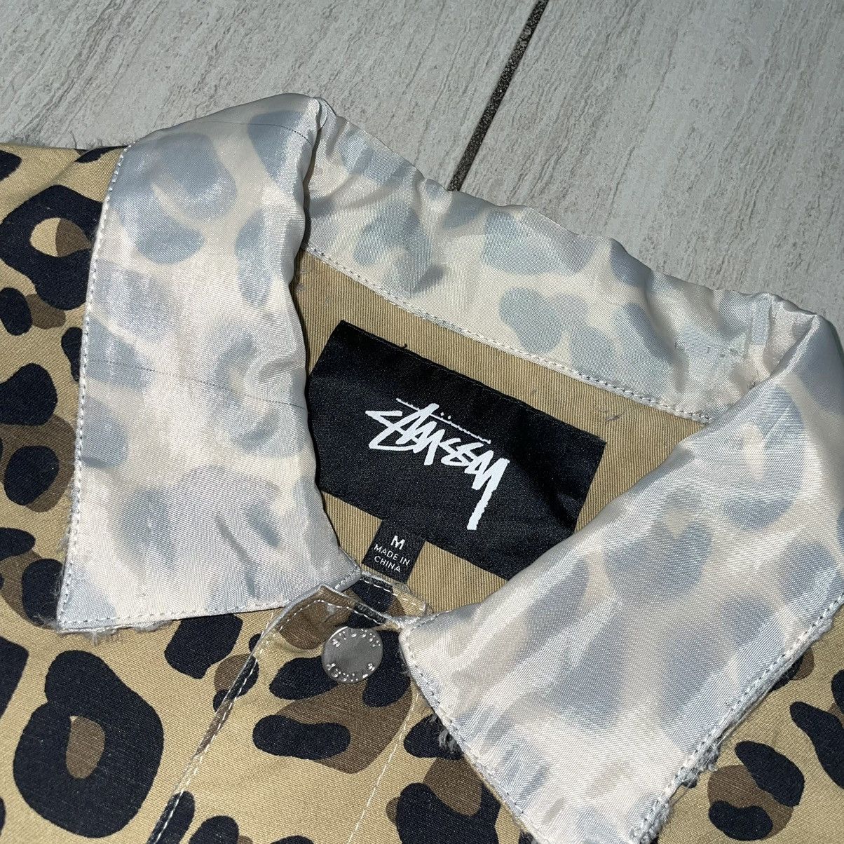 Stussy Stussy Leopard Coach Jacket Size US M / EU 48-50 / 2 - 2 Thumbnail