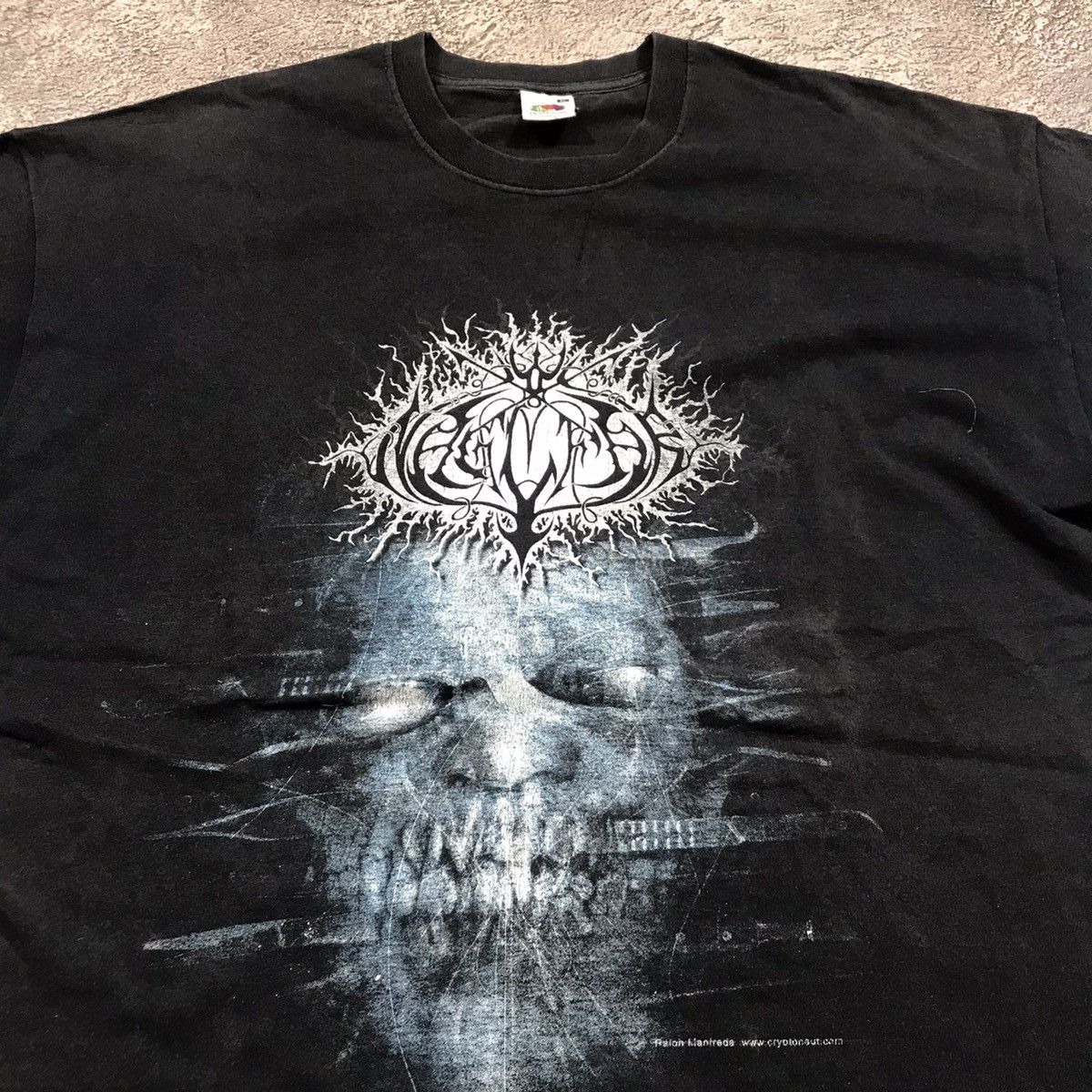 Vintage Vintage 90s Graphic Tee Skull Monster Dark Grunge Slim XL Size US XL / EU 56 / 4 - 3 Thumbnail