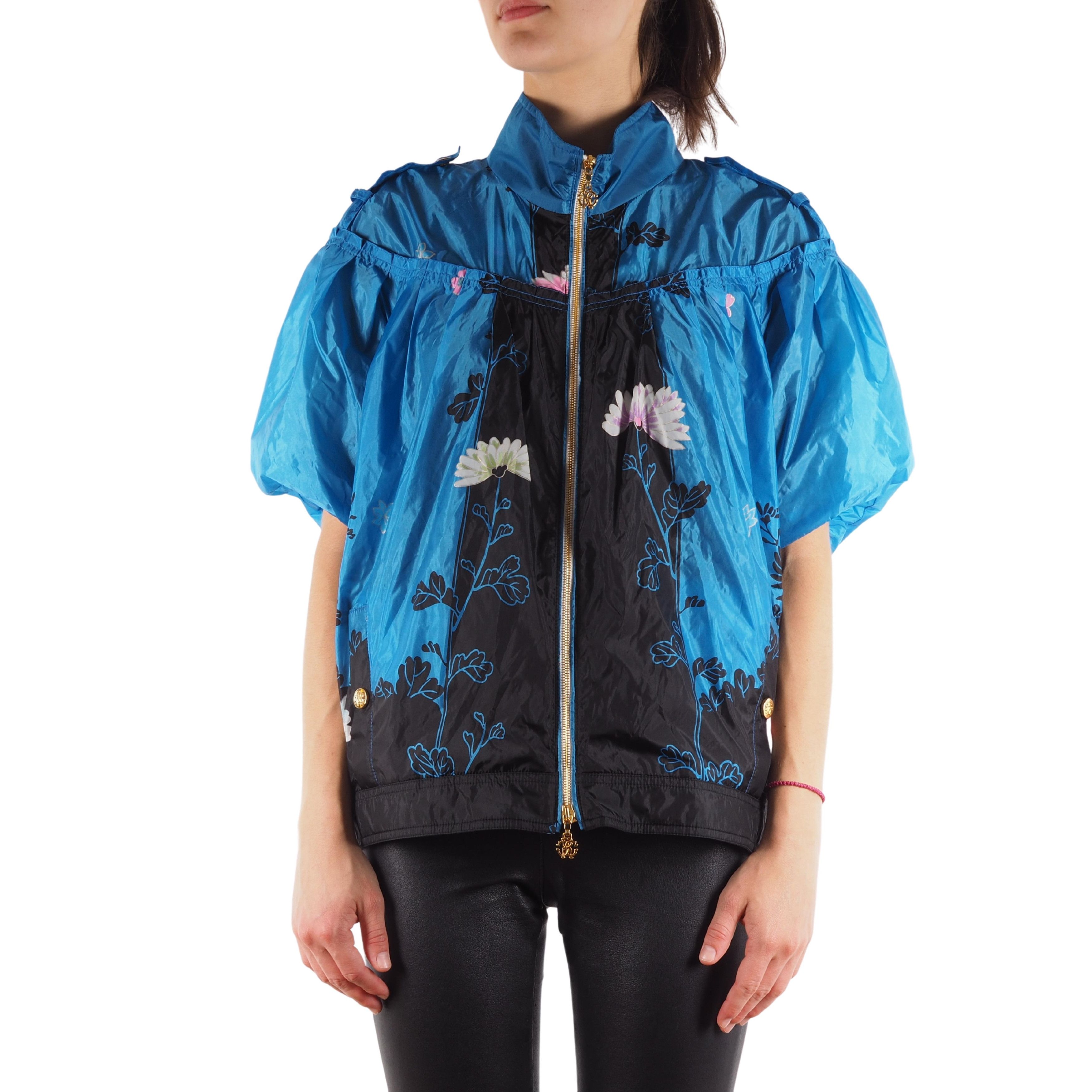 Roberto Cavalli Roberto Cavalli Floral Lightweight Zip Cape Jacket Size M / US 6-8 / IT 42-44 - 1 Thumbnail