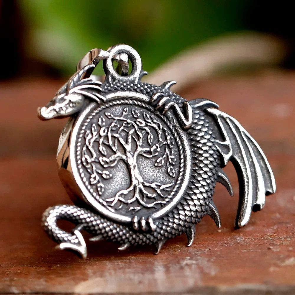 Other Tree of Life and Dragon Pendant Accessories Necklace Gifts Size ONE SIZE - 4 Thumbnail