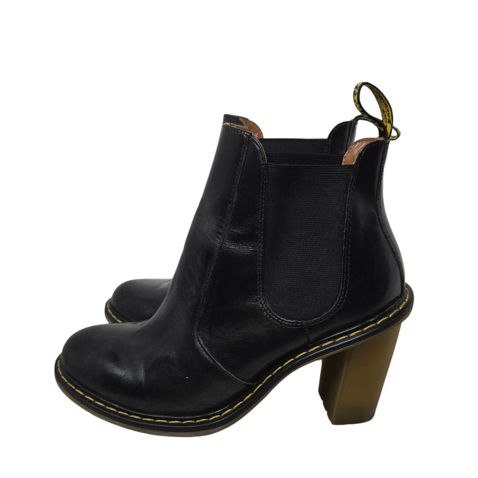 Dr. Martens Dr. Martens Eloise Chelsea Boot heel bootie black leather 7 Size US 7 / IT 37 - 3 Thumbnail