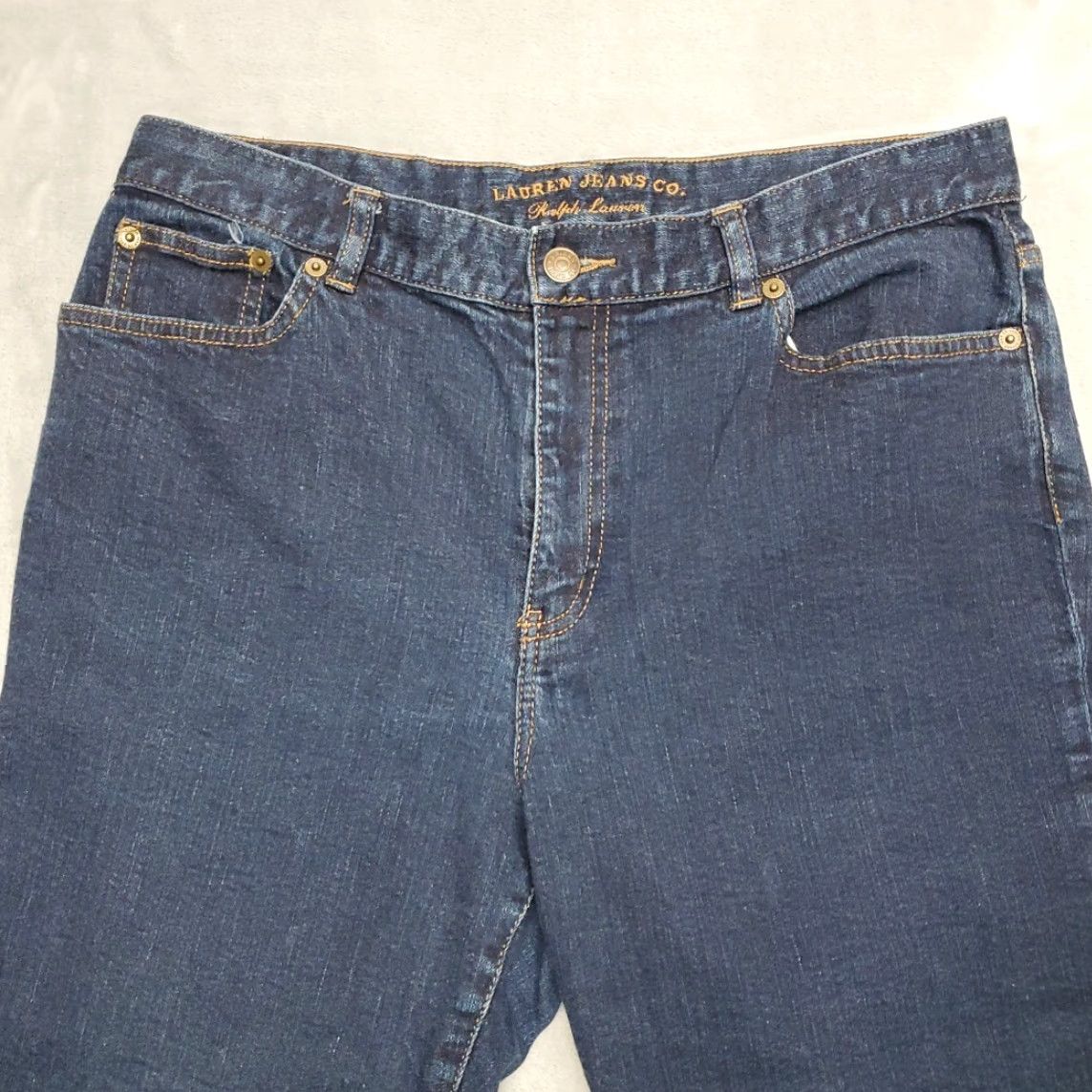 Ralph Lauren Polo Jeans Ralph Lauren Womens Sz 10 Blue Denim Cropped Capri Vintage Pants Jeans Pants 90s Womens Boys Girls Mens Size 32" / US 10 / IT 46 - 3 Thumbnail