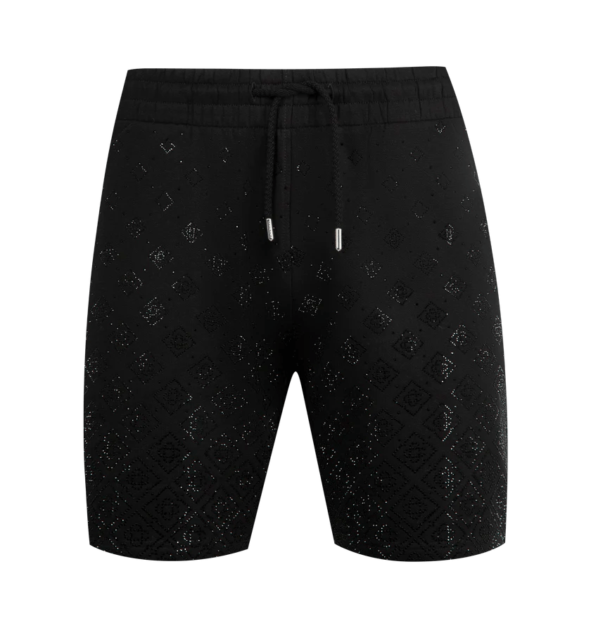 Casablanca o1h1sh10526 Crystal Monogram Sweatshort in Black Size US 34 / EU 50 - 1 Thumbnail