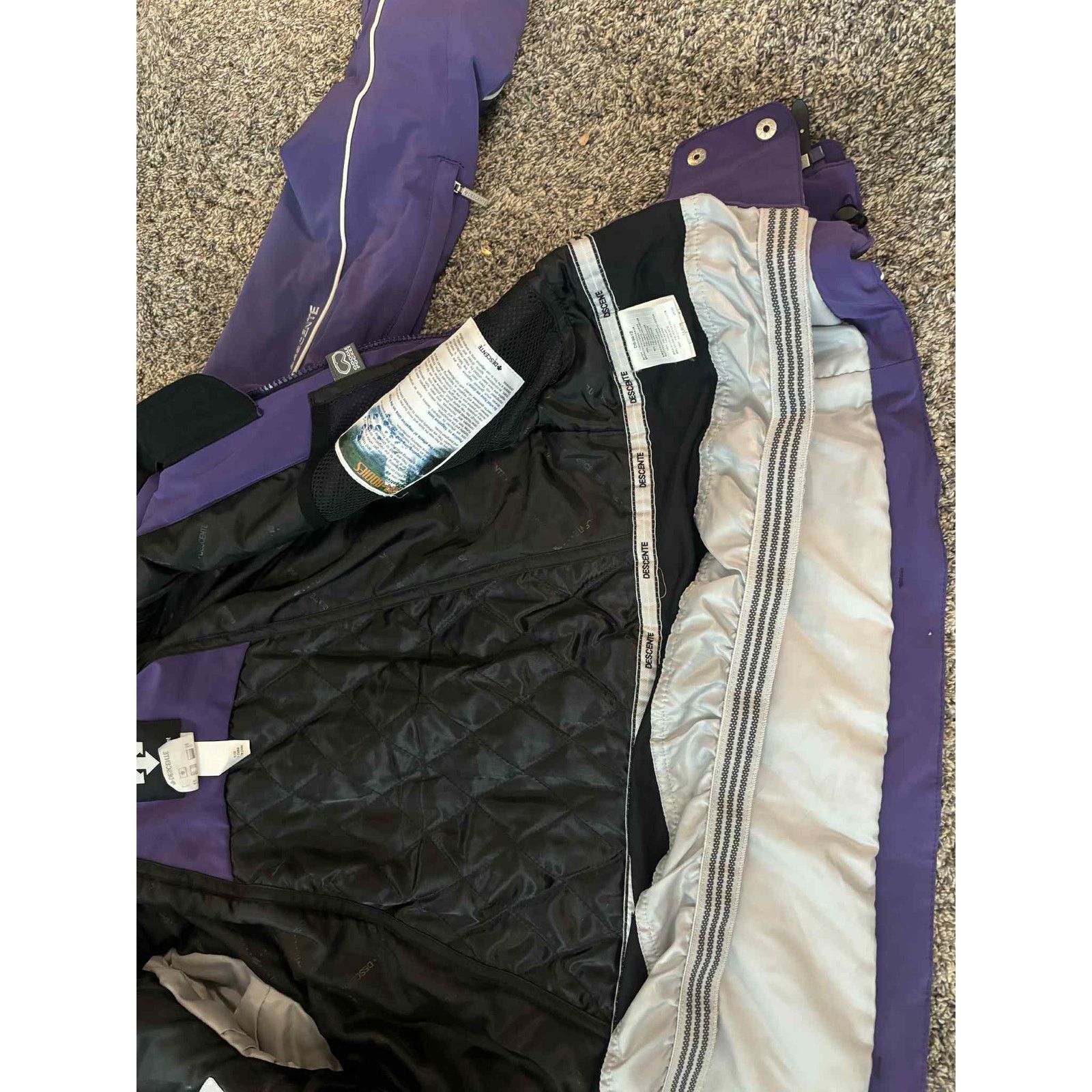 Descente Descente Zip Up Insulated Quilted Lined Ski Jacket Purple 8 Size M / US 6-8 / IT 42-44 - 17 Thumbnail