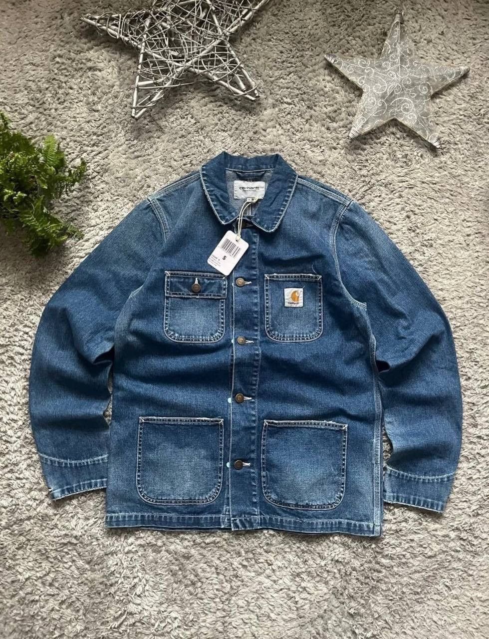 00s Vintage Carhartt Michigan Chore Jacket Denim Jacket Rare