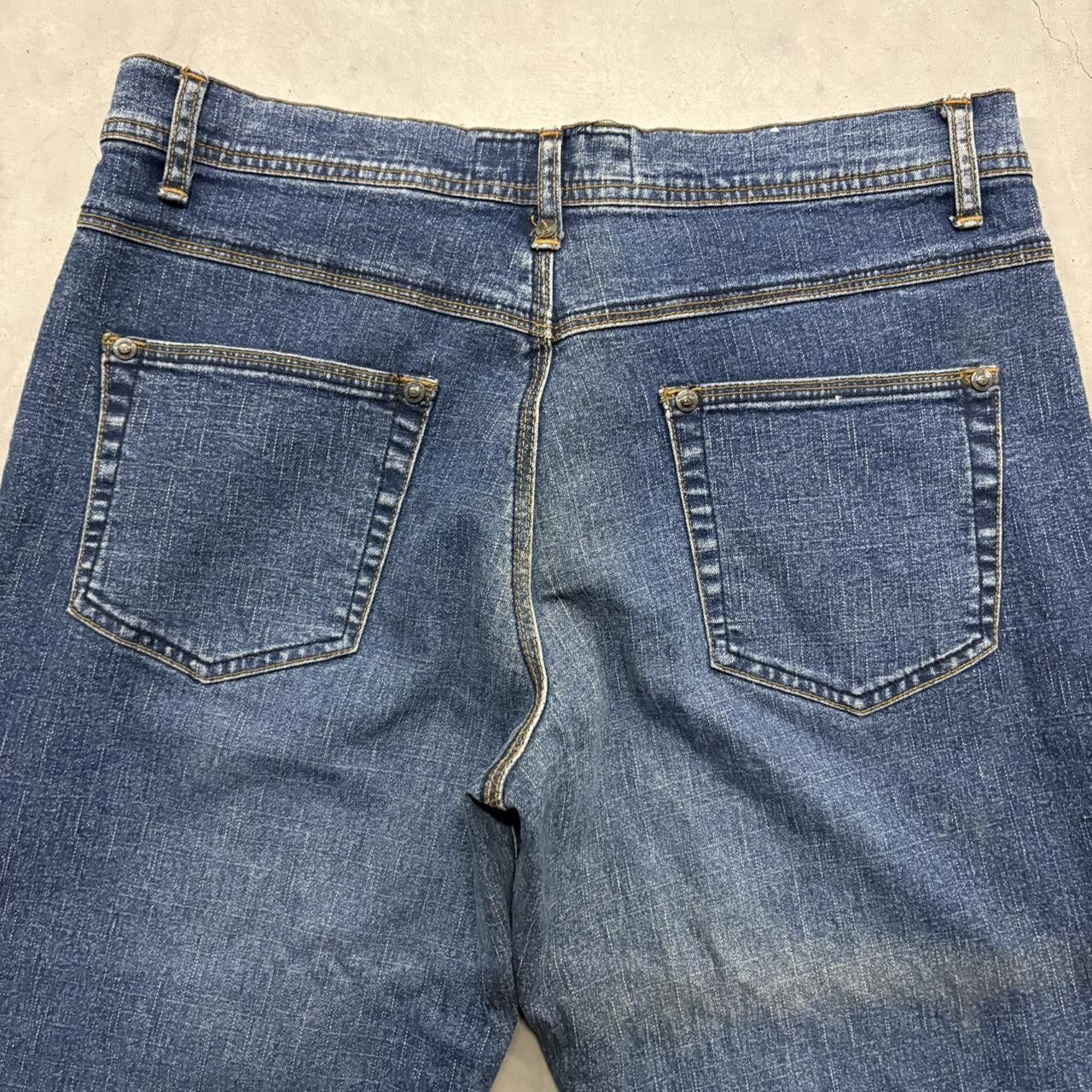 Vintage Crazy Vintage Y2K/2000s Baggy Flare Streetwear Vintage YouNique Dark Blue Wash Denim Jeans! Size US 30 / EU 46 - 5 Thumbnail