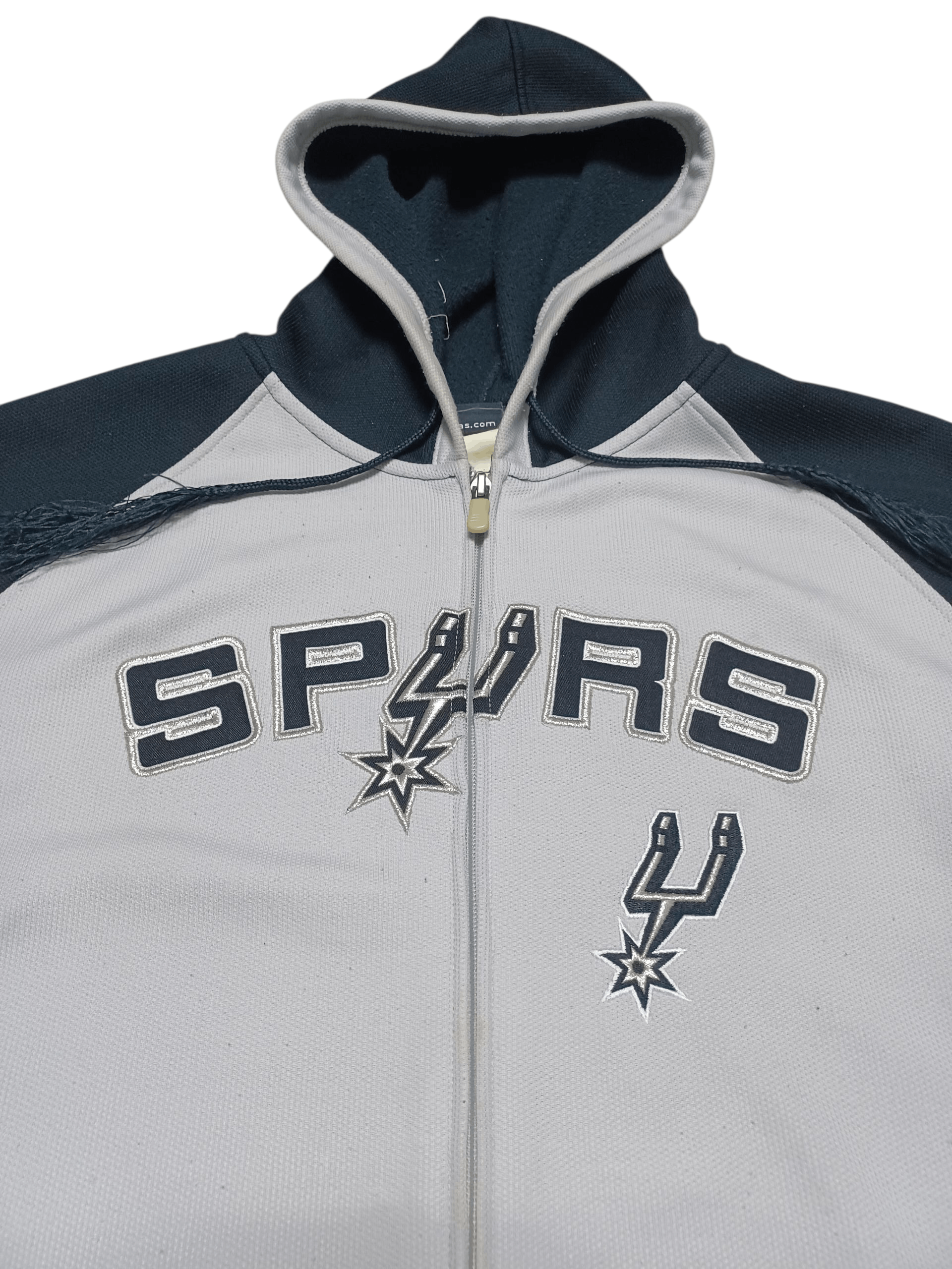 Adidas SAN ANTONIO SPURS ADIDAS NBA VINTAGE BIG LOGO ZIP HOODIE Size US XL / EU 56 / 4 - 2 Thumbnail