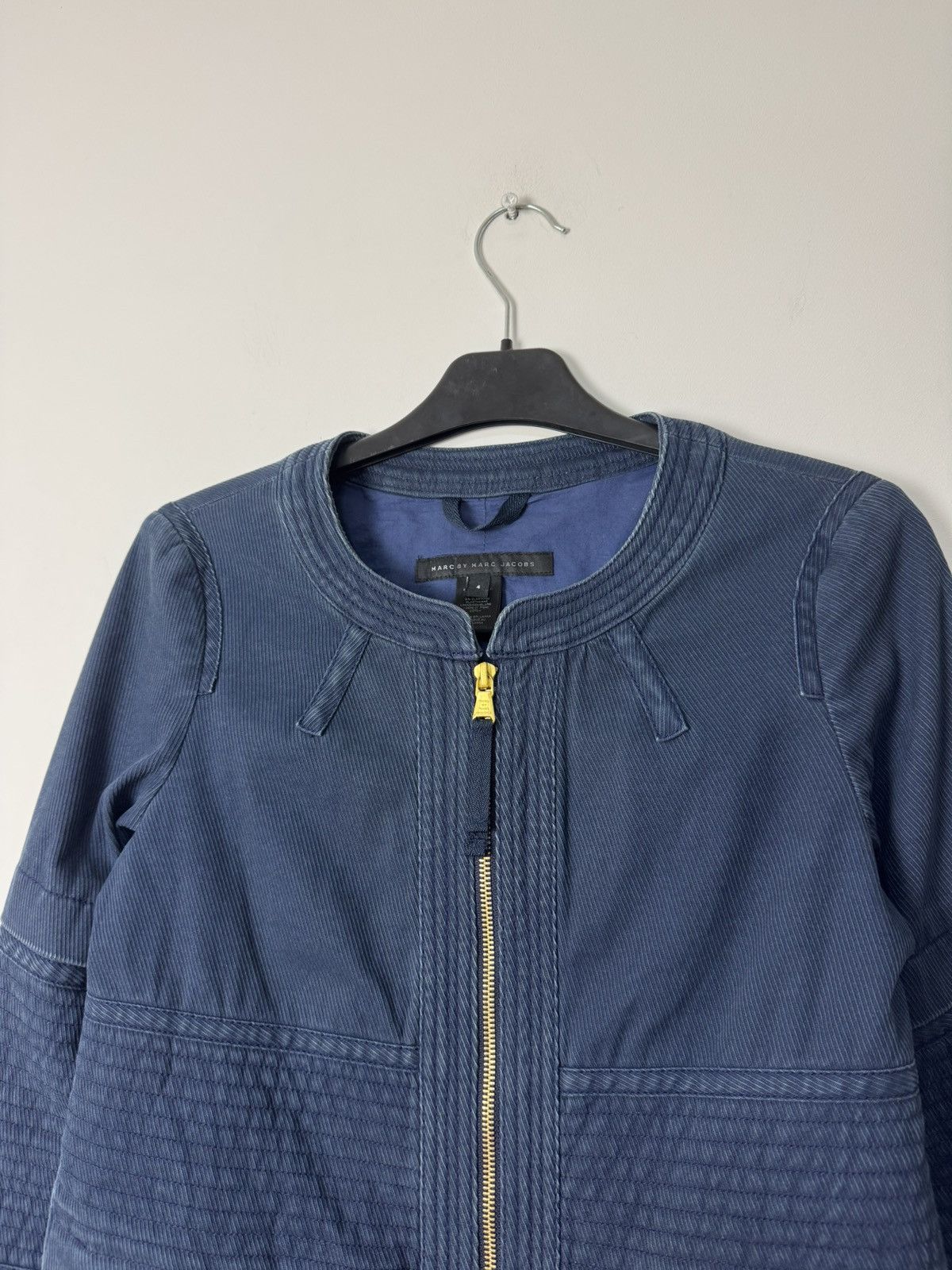 Marc by Marc Jacobs Marc Jacobs Navy Denim rider jacket Luxury Designer Size S / US 4 / IT 40 - 2 Thumbnail