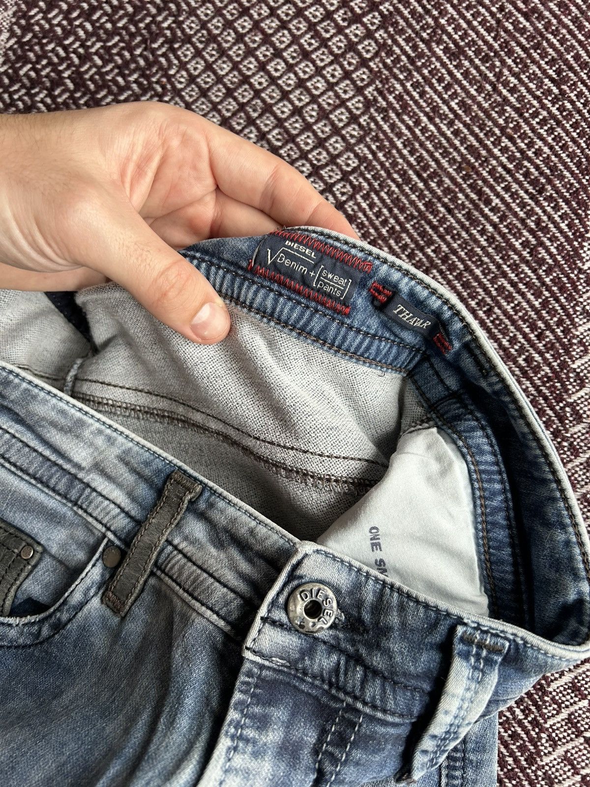 Japanese Brand Diesel Thavar Vintage Distressed Washed Denim Jeans Size 30 Size US 30 / EU 46 - 11 Thumbnail