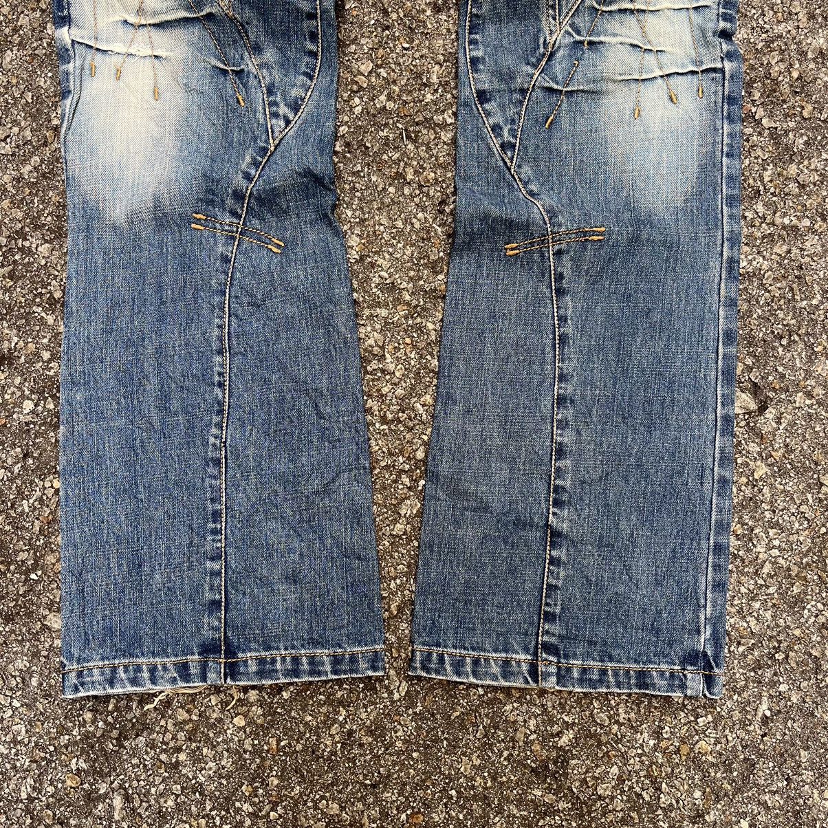 Hysteric Glamour 2000s Flare Jeans Devred Low Rise Retro Punk Denim Boot Cut Size US 30 / EU 46 - 2 Thumbnail