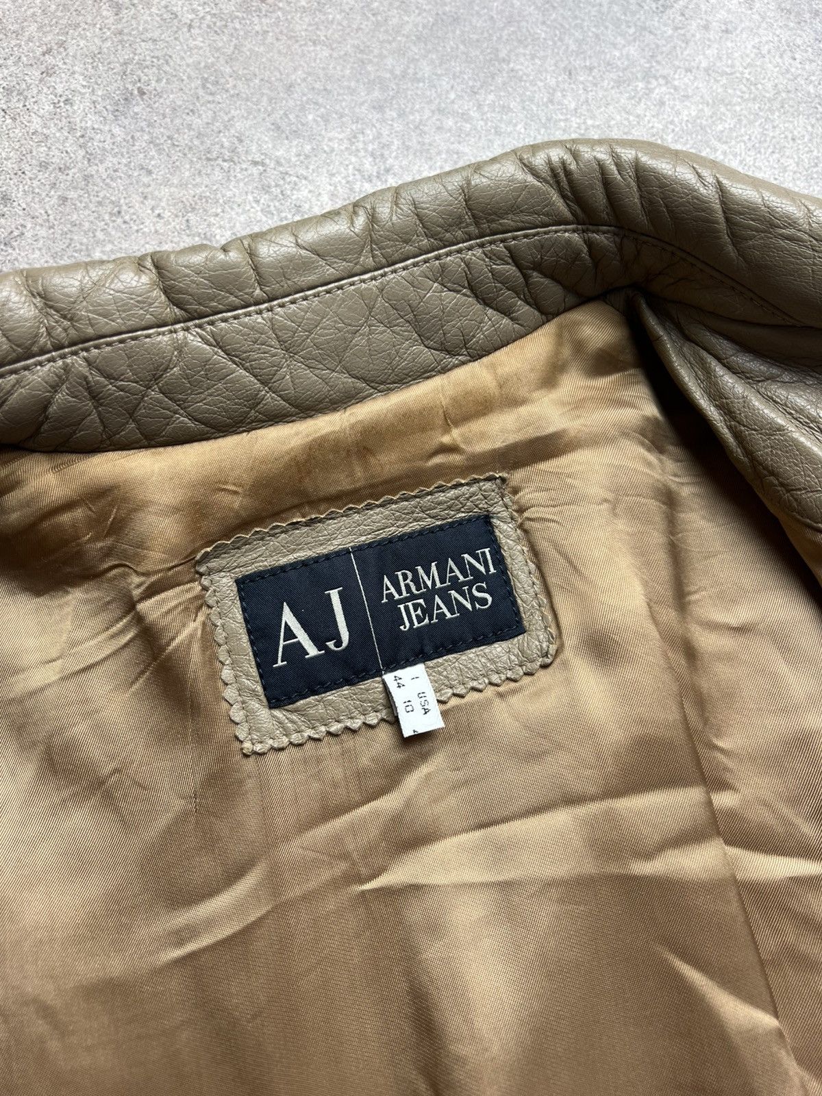 Armani Armani Jeans heavy leather jacket Size S / US 4 / IT 40 - 4 Thumbnail