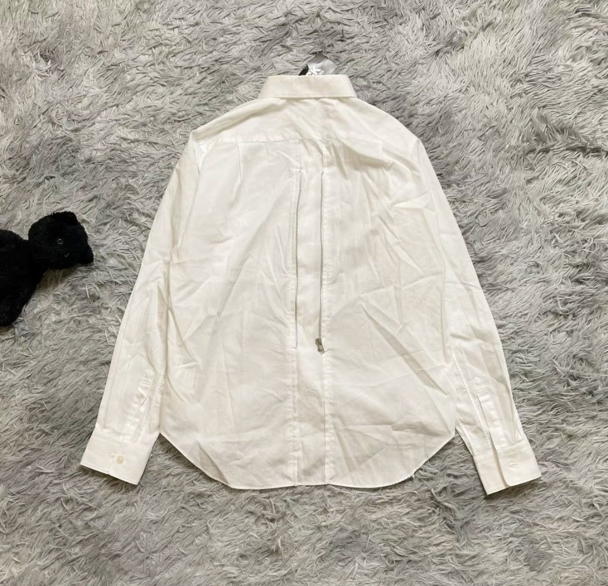 Comme des Garcons White Long-Sleeve Button-Up Shirt Size US S / EU 44-46 / 1 - 1 Thumbnail