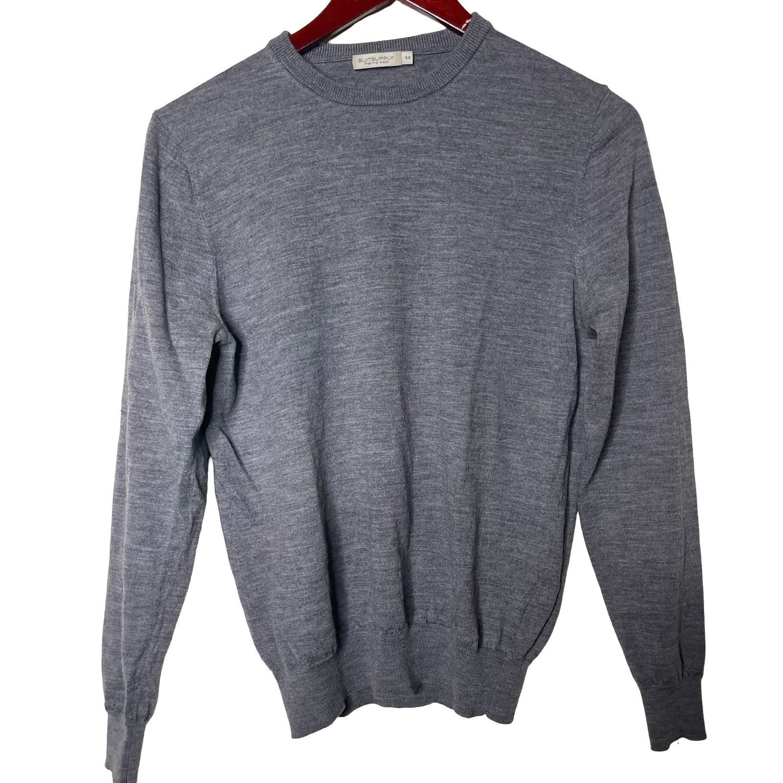 Suitsupply Suitsupply grey merino wool pullover sz M Size US M / EU 48-50 / 2 - 1 Thumbnail