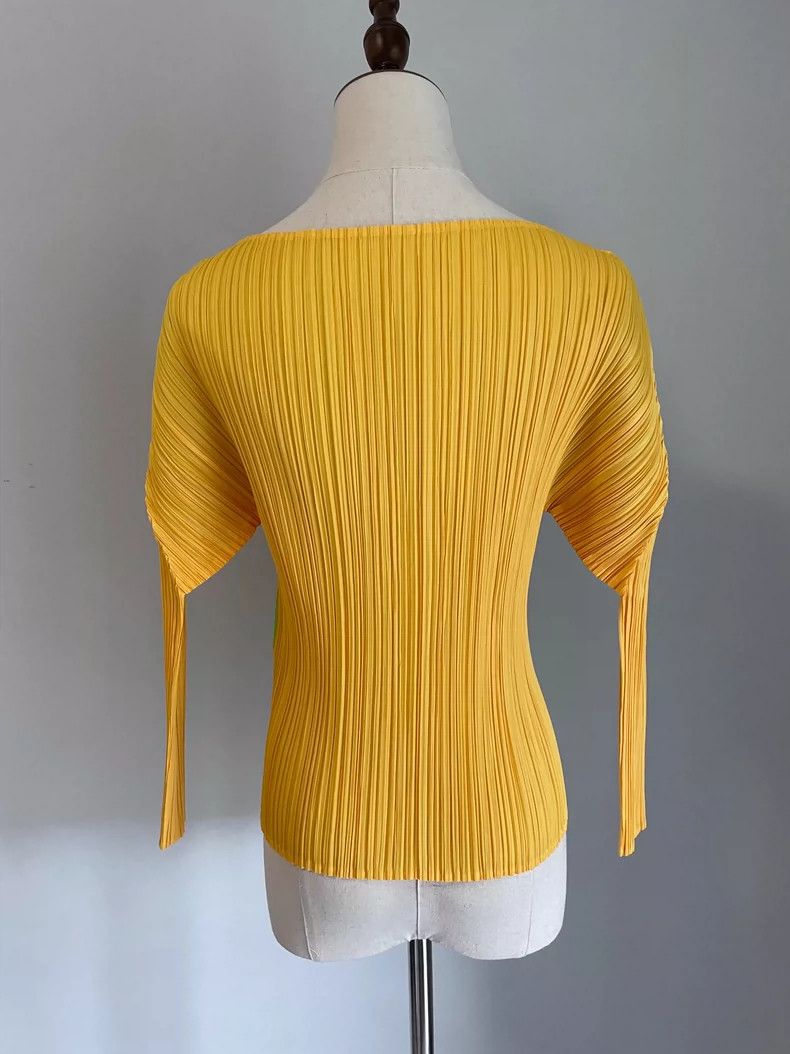 Issey Miyake Issey Miyake Multicolored long-sleeved top Size L / US 10 / IT 46 - 2 Thumbnail