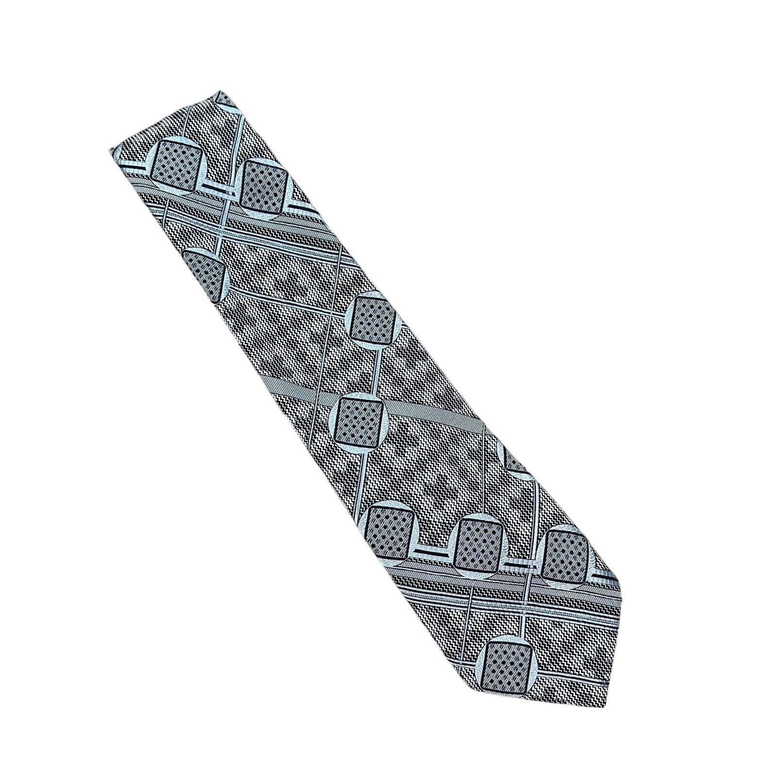 Other Vintage 70s Tie Textured Mod Art Deco MCM Blue Black Size ONE SIZE - 1 Thumbnail