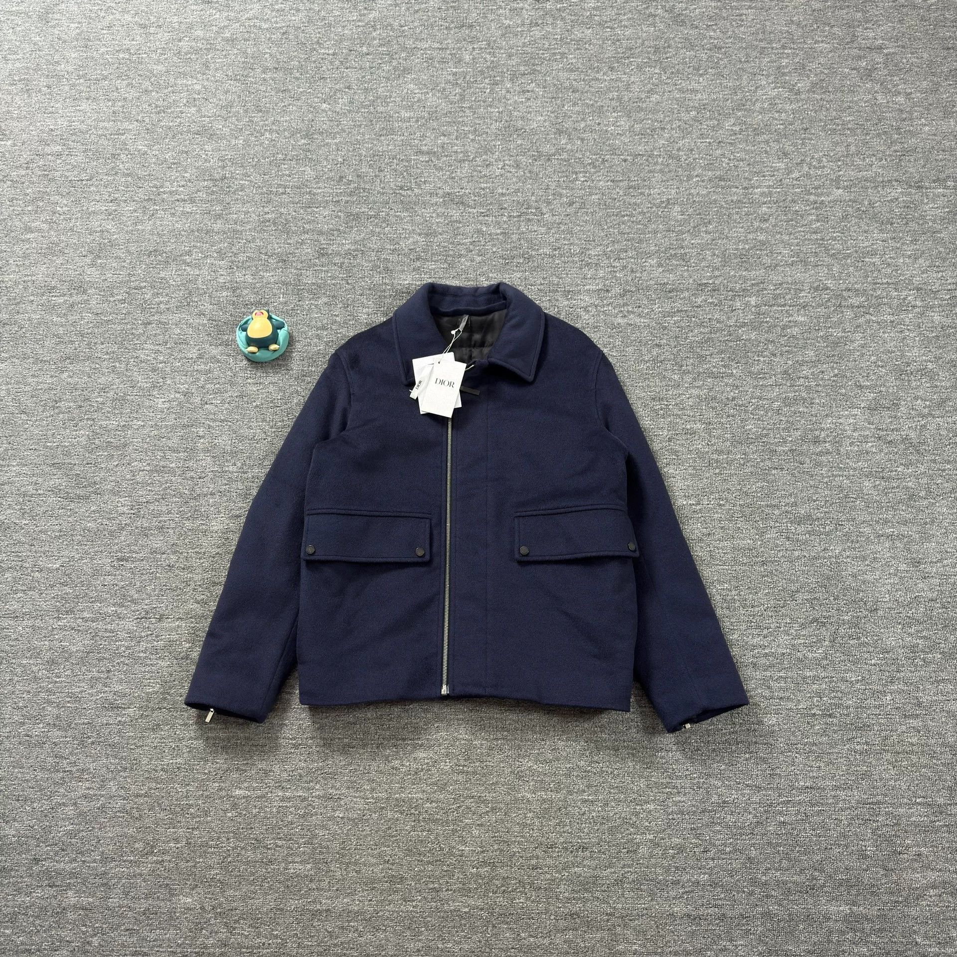 Dior Dior Blue Lapel Cashmere Coat Size US XXL / EU 58 / 5 - 1 Thumbnail
