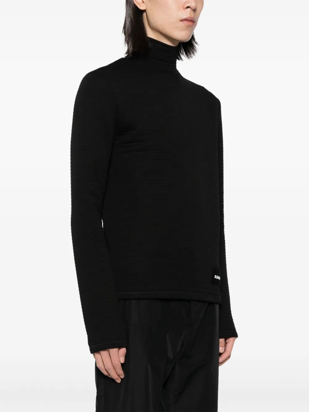 Jil Sander o1mt1gz0426 Turtleneck Sweater in Black Size US L / EU 52-54 / 3 - 2 Thumbnail