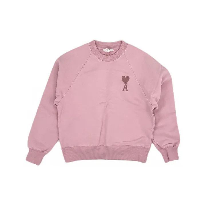 AMI AMIPARIS Pink Heart Logo Long Sleeve Sweatshirt -2507 Size US S / EU 44-46 / 1 - 2 Thumbnail