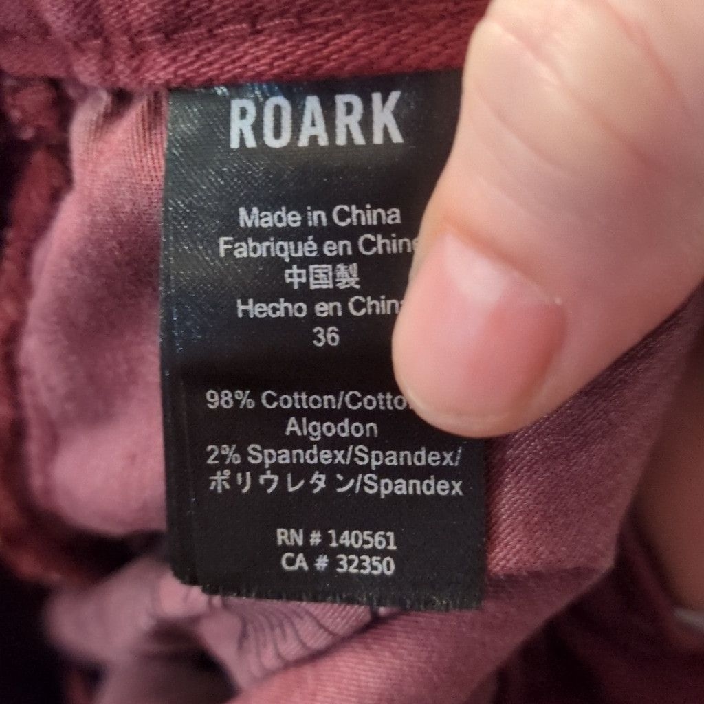 Roark Roark Hwy 128 5 Pocket Maroon Straight Fit Jeans Size 36 Size US 36 / EU 52 - 6 Thumbnail