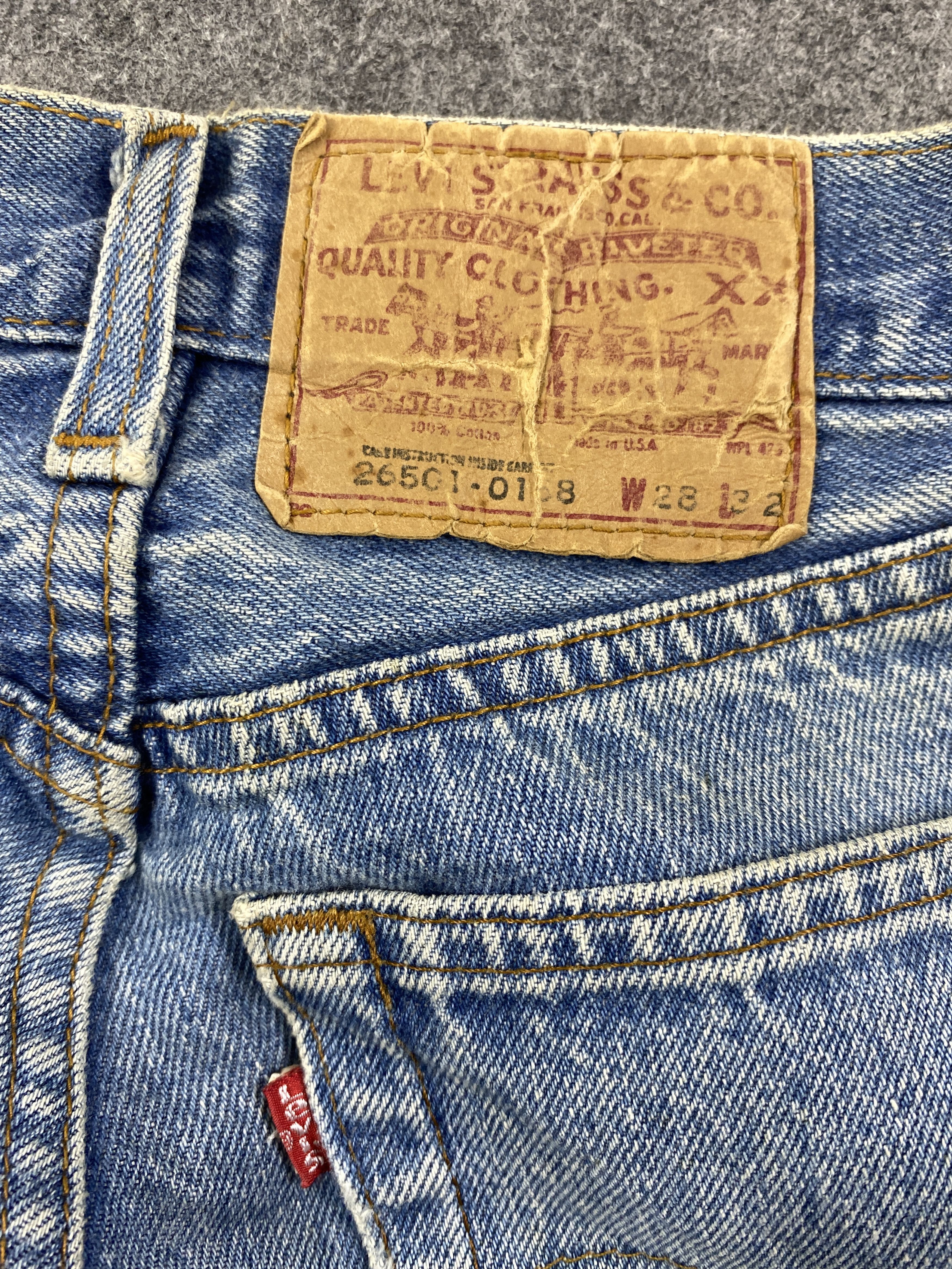 Levi's 80's Dirty Used Blue Vintage Levi's 501 29x31.5 Denim JN1661 Size US 29 - 9 Thumbnail