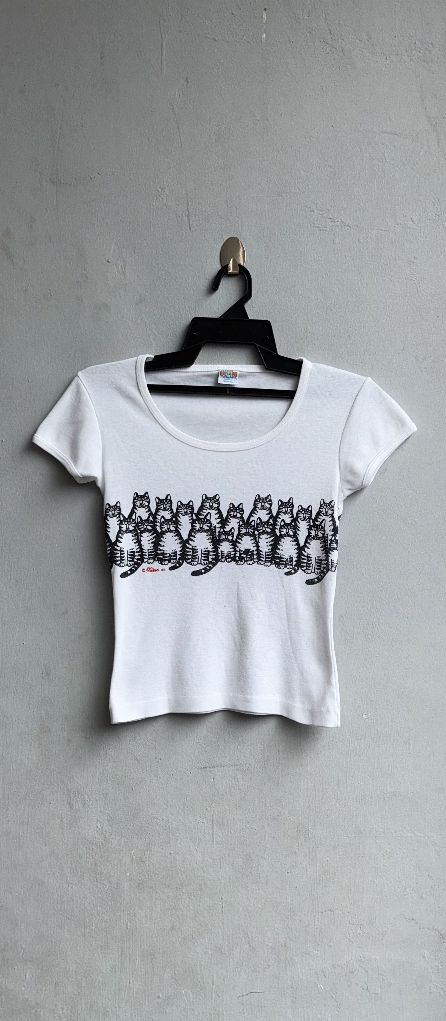 Vintage Cats Full Print 1975's Vintage Crazy Shirt Size S / US 4 / IT 40 - 1 Thumbnail