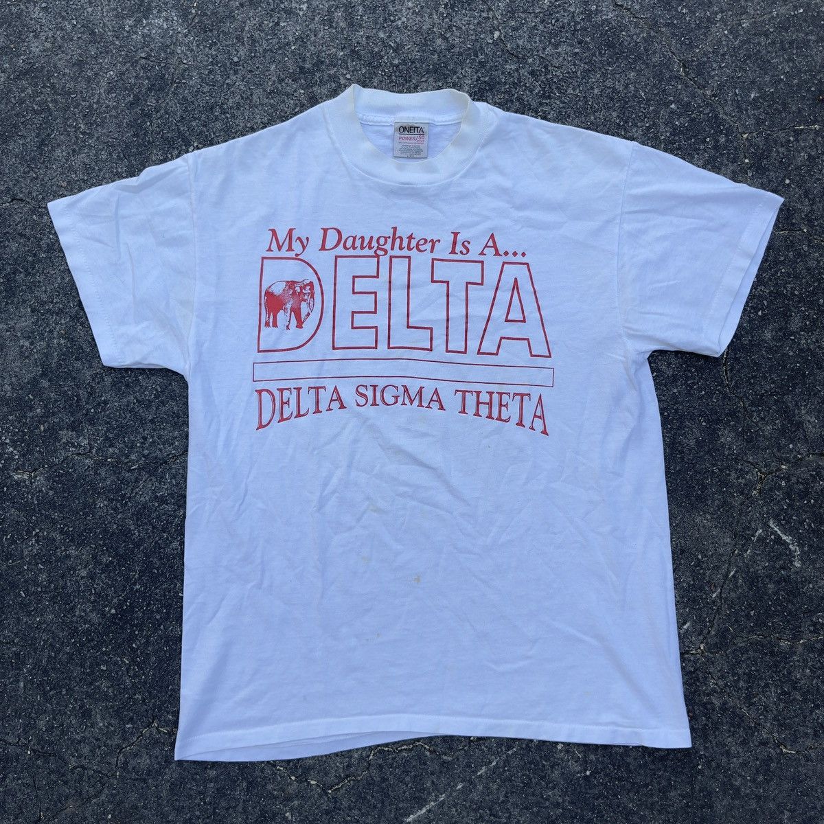 Japanese Brand × Vintage Vintage 90s MY DAUGHTER IS A DELTA Single Stitch Shirt Size US XXL / EU 58 / 5 - 1 Thumbnail