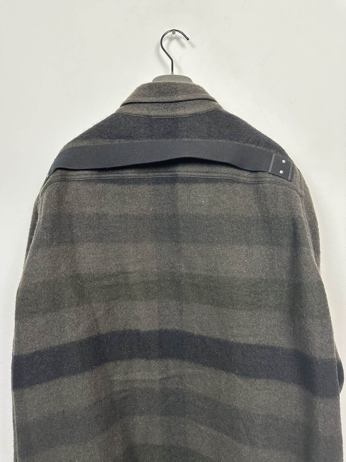 Rick Owens FW23 ‘LUXOR’ Dark Dust Plaid Wool Overshirt Size US L / EU 52-54 / 3 - 5 Thumbnail