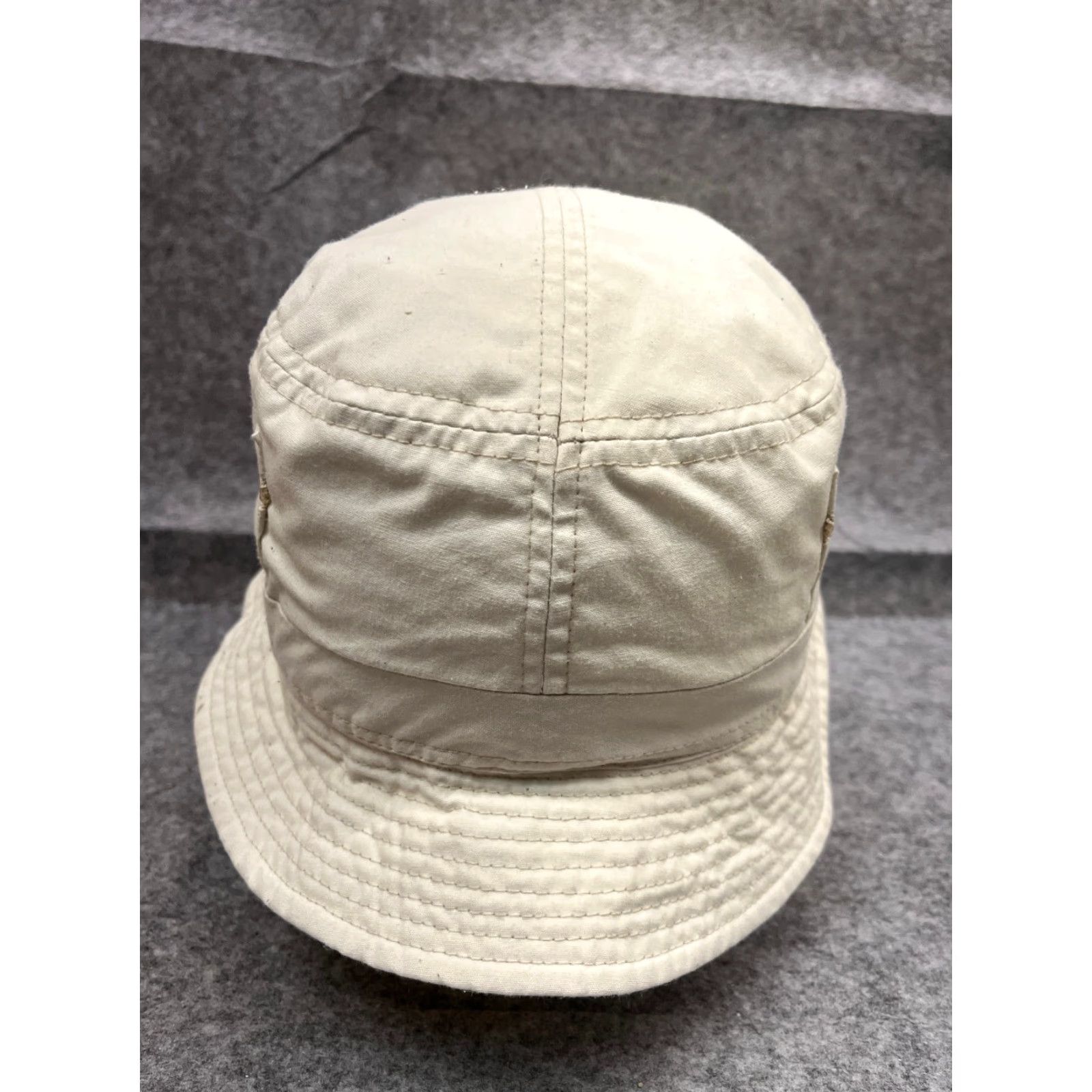 Vintage Bucket Hat Adult One Size White Cotton Blend Beach Camp Outdoor Denver Sun Size ONE SIZE - 6 Thumbnail
