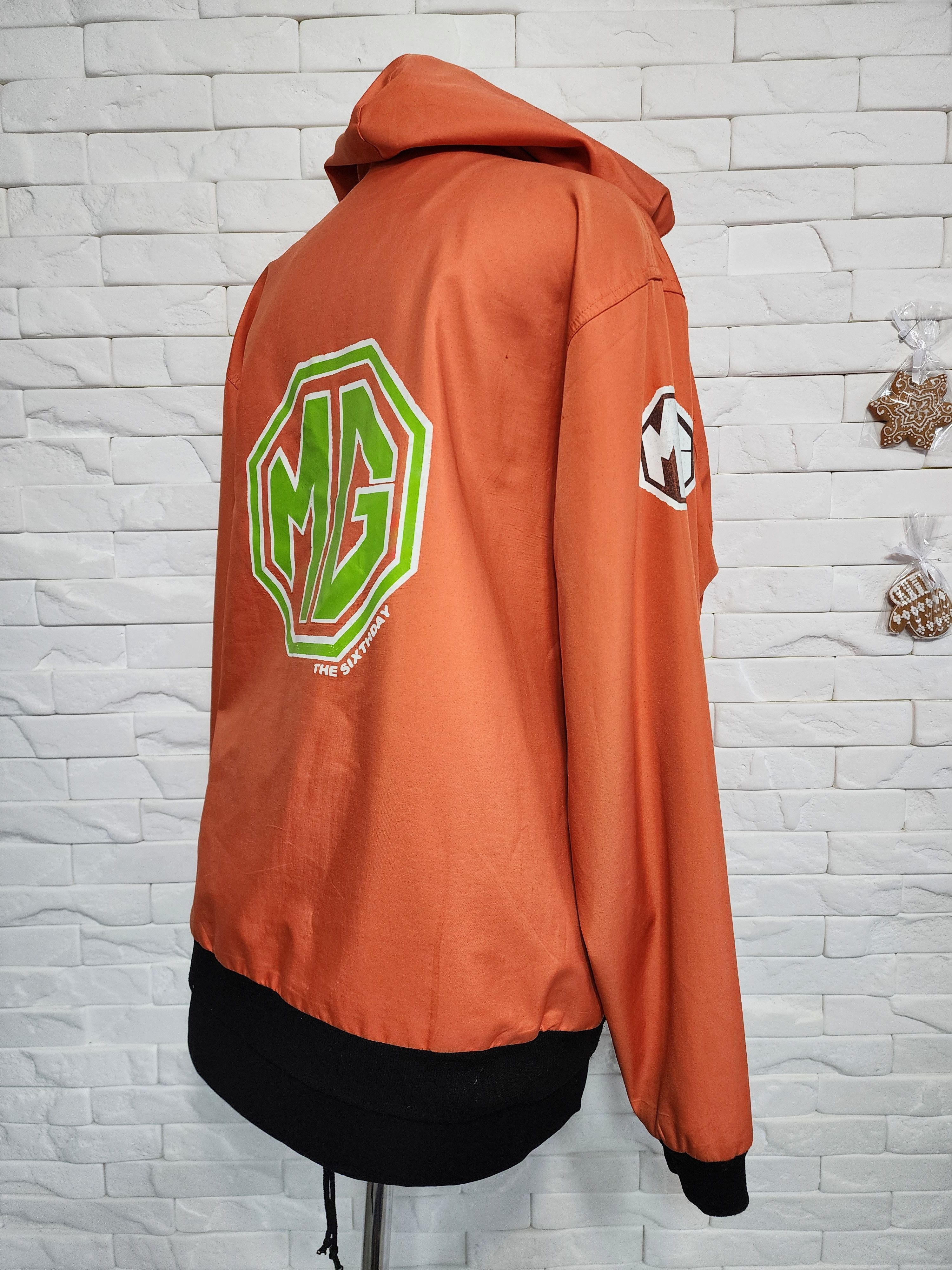 Other Men's Orange Zip-Up Hoodie: Warm Hooded Jacket Size US L / EU 52-54 / 3 - 5 Thumbnail