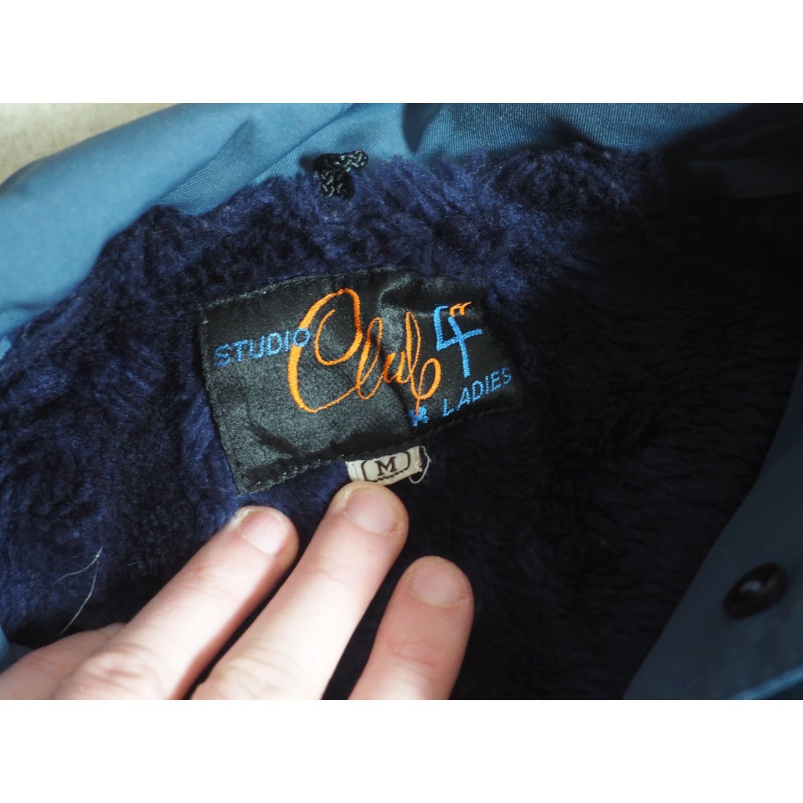 Vintage VINTAGE Studio Club 4H Coat Navy Blue Shearling Lined 60s 70s Wool Poly Geeks Secretary Look Womens S Size S / US 4 / IT 40 - 5 Thumbnail