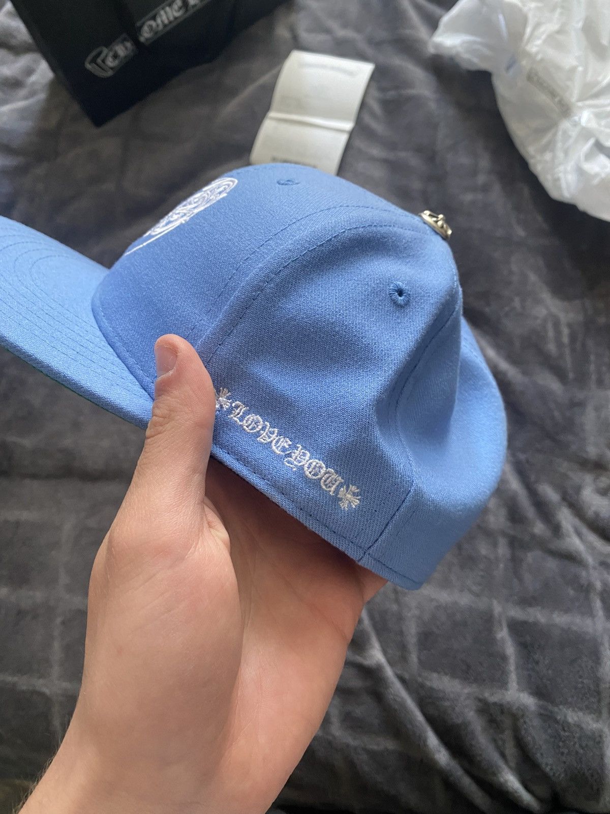 Chrome Hearts Chrome hearts Ch Heart logo embroidered Hat 7 1/4 Size ONE SIZE - 3 Thumbnail