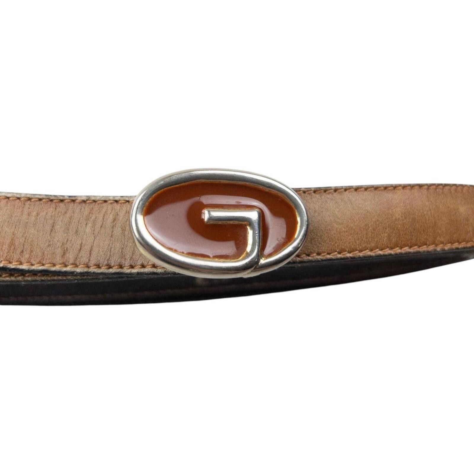 Gucci Vintage 80s Gucci Leather Belt Size S Size ONE SIZE - 2 Thumbnail