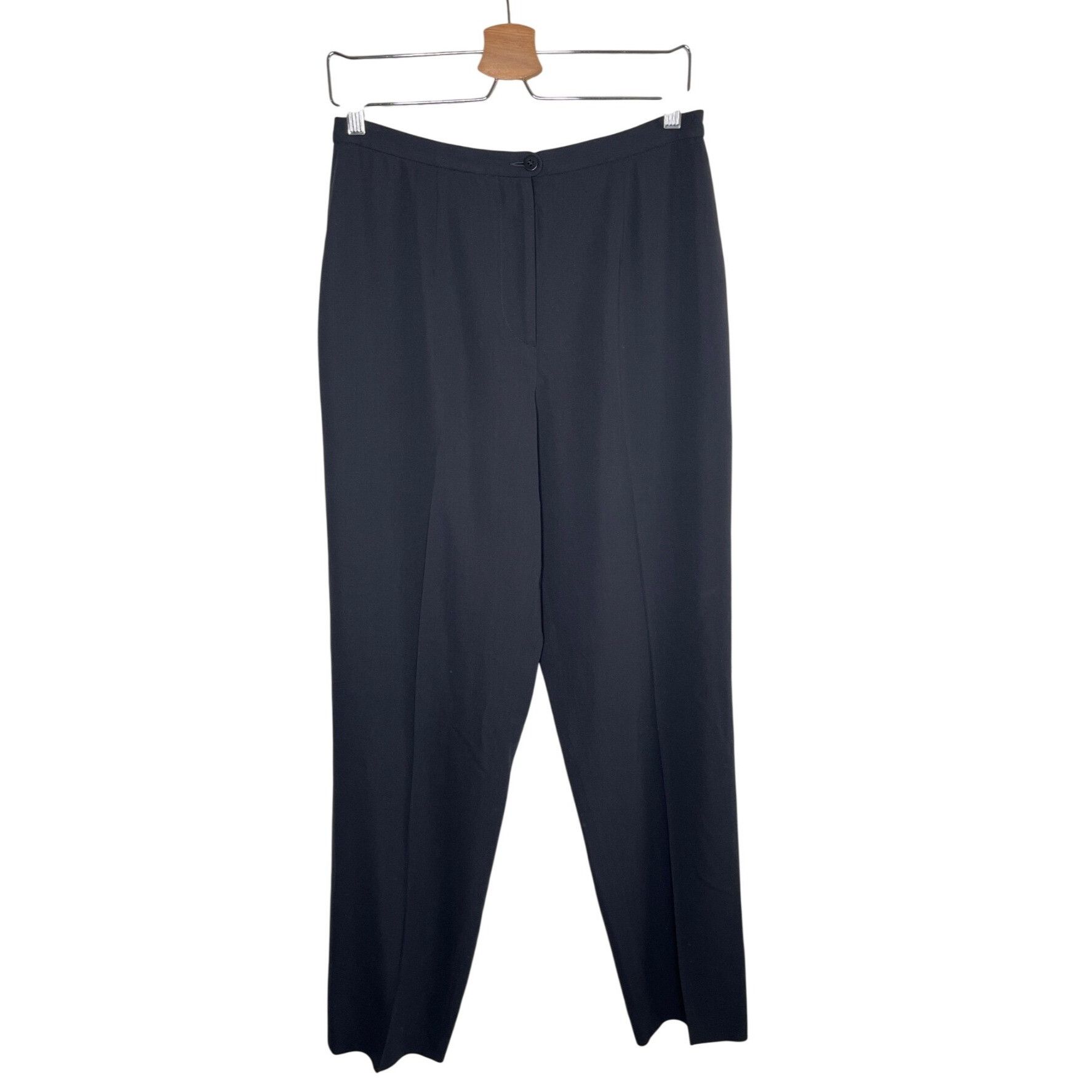 Giorgio Armani Giorgio Armani Classico Womens Black Wool Silk Blend Trouser Size 30" / US 8 / IT 44 - 1 Thumbnail