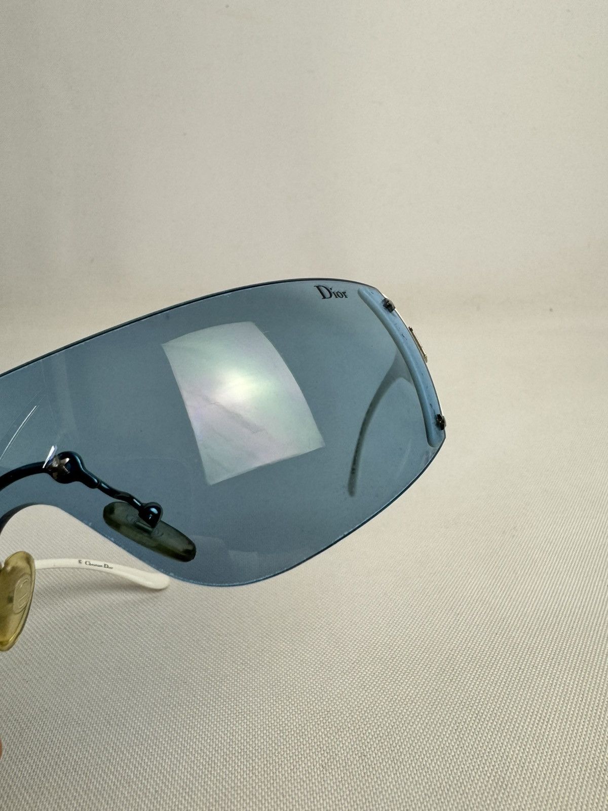 Dior Ski 6 PX3 120 White Blue Shield Sunglasses