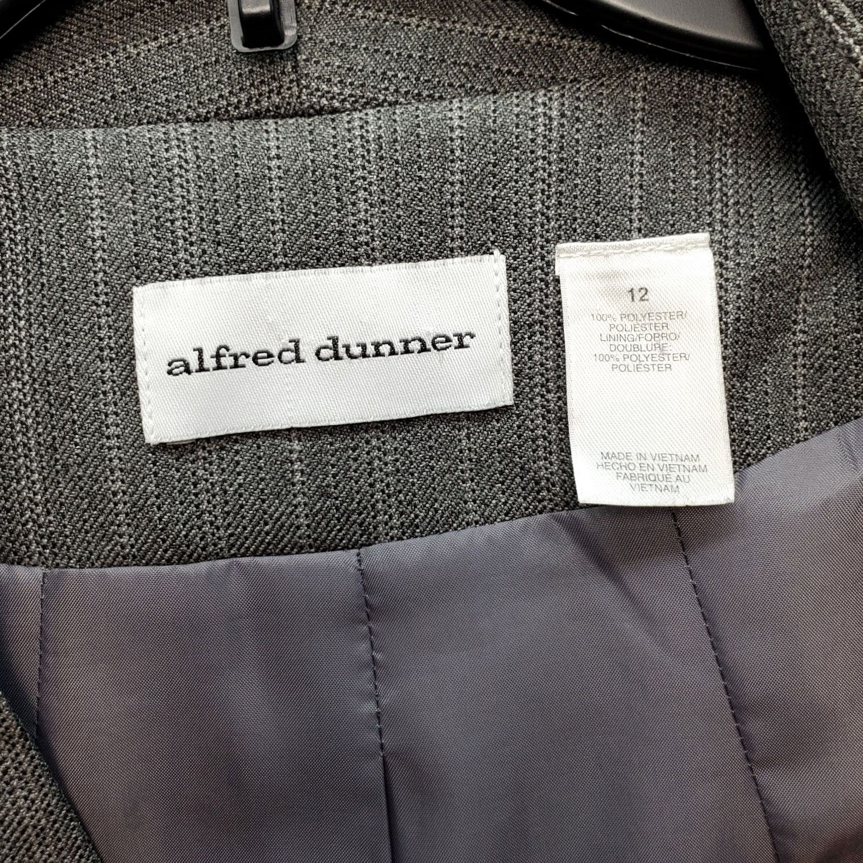 Vintage Alfred Dunner Blazer Women’s 12 Multi Pinstripe Lined Single Breasted One Button Blazer Size XL / US 12-14 / IT 48-50 - 5 Thumbnail