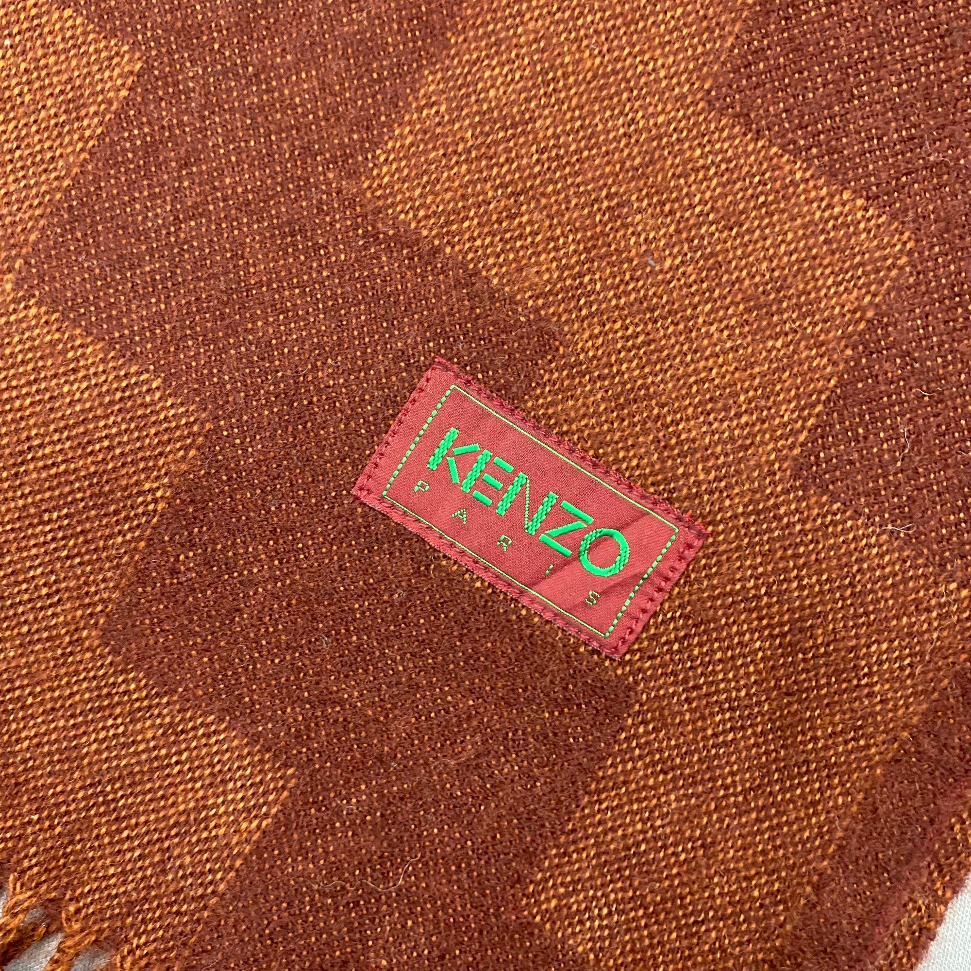 Kenzo Vintage Kenzo Scarf Muffler Wool Plaid Tartan Scarves Size ONE SIZE - 4 Thumbnail