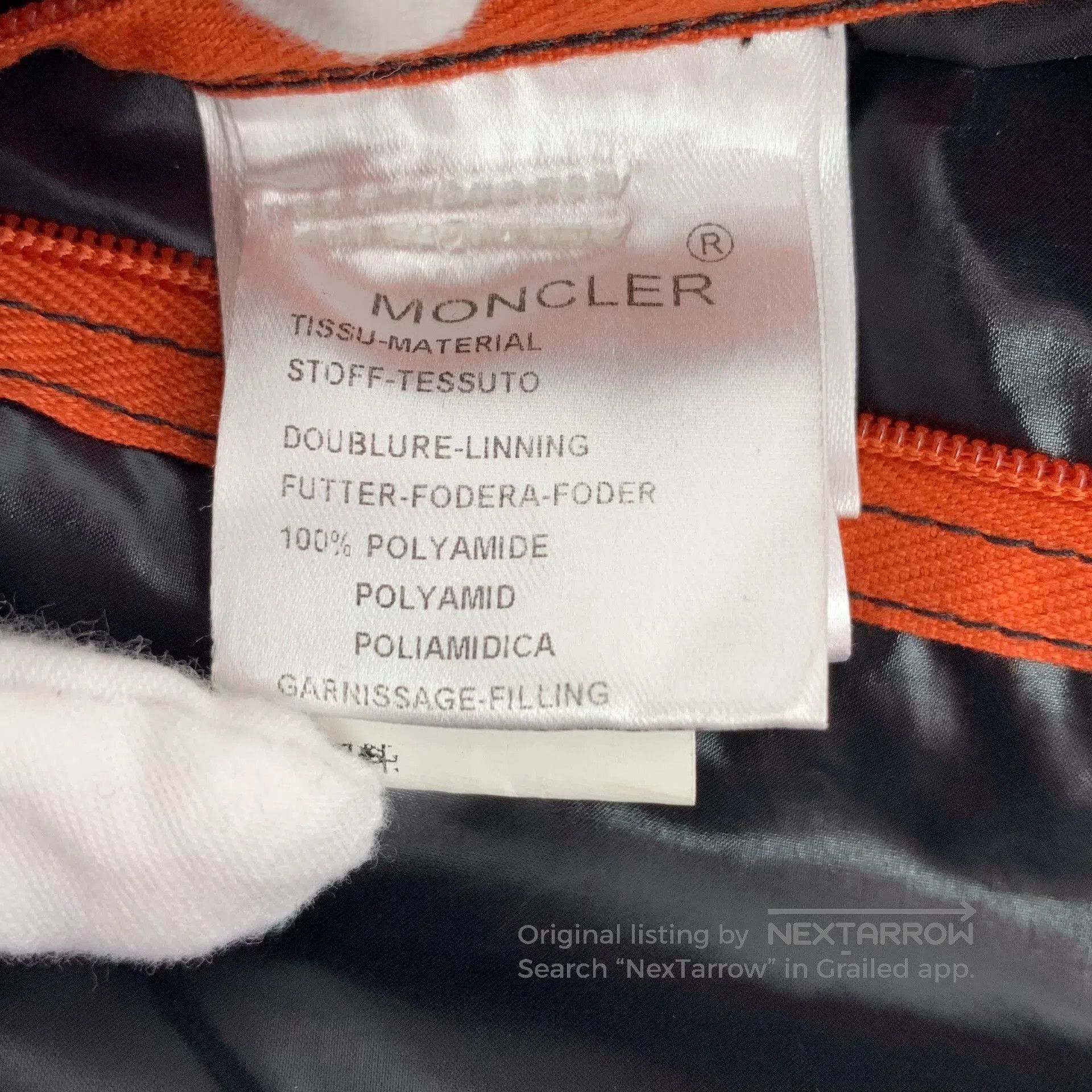 Moncler Moncler Tib Series Orange Logo Sleeveless Down Vest. Size US M / EU 48-50 / 2 - 8 Thumbnail