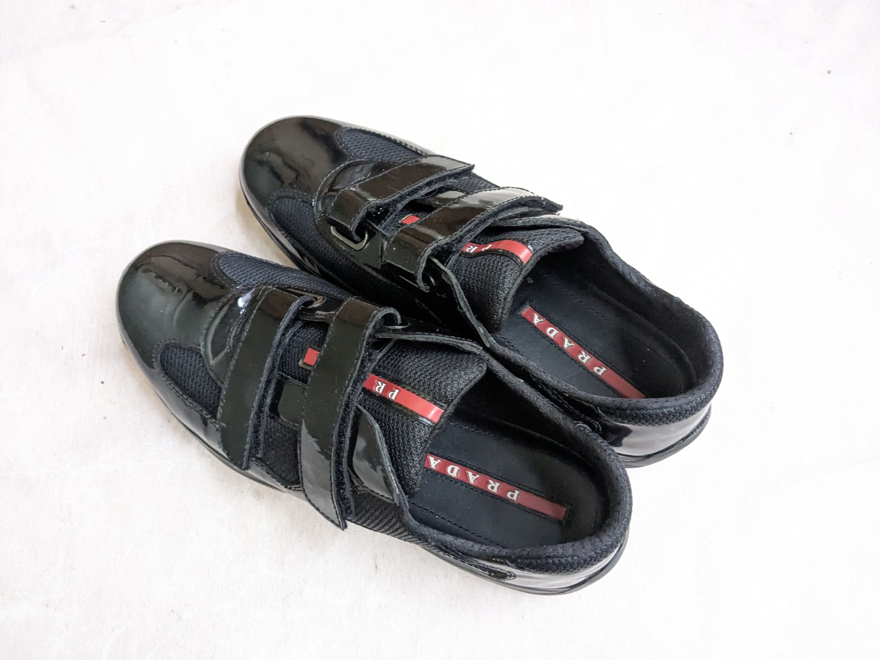 Prada Prada America's Cup Black Red 7.5 Leather Low Tops Size US 7.5 / EU 40-41 - 11 Thumbnail