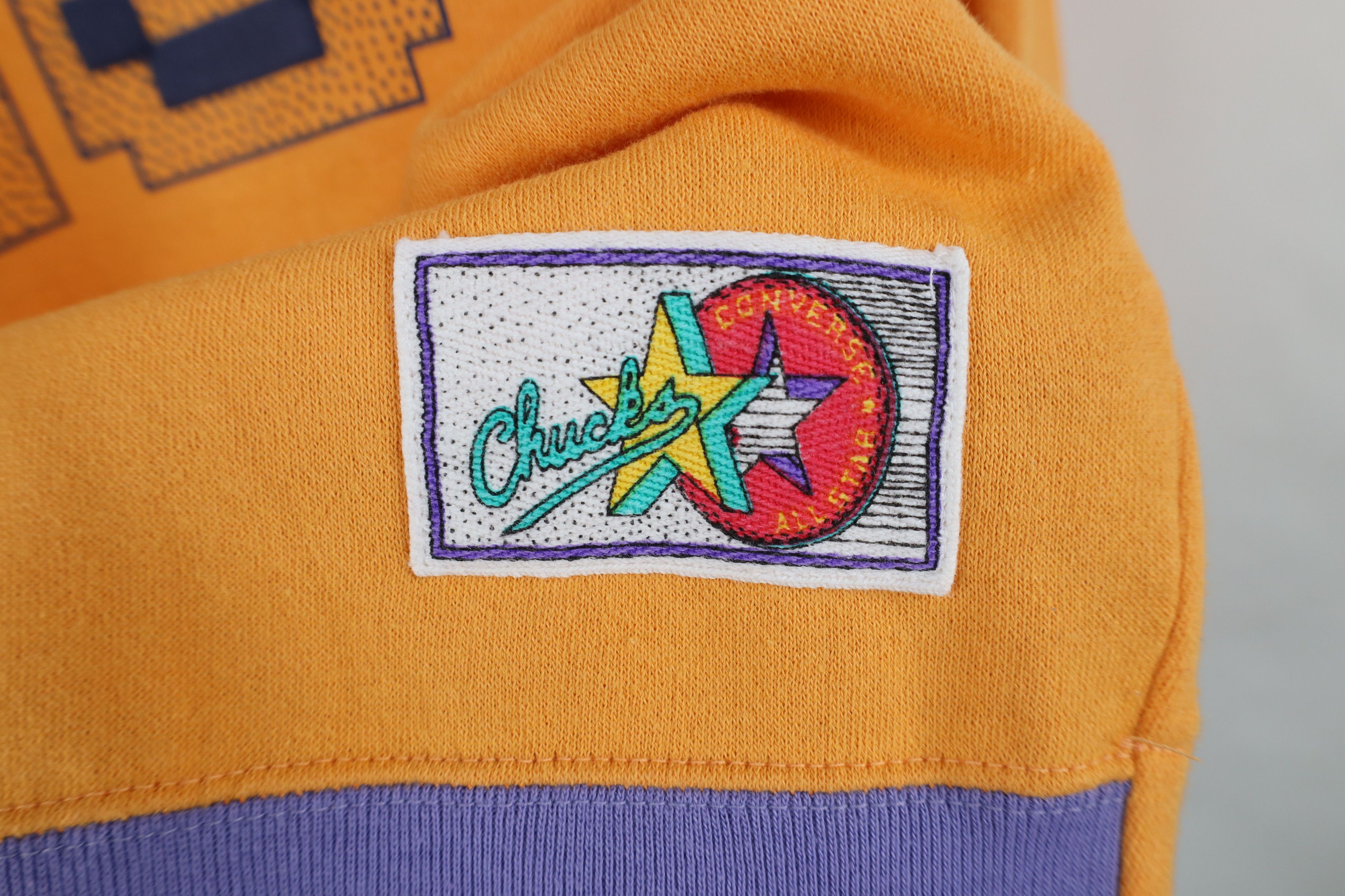 Converse Vintage 90s Converse Chuck Taylor Block Sweatshirt Orange Size XL / US 12-14 / IT 48-50 - 5 Thumbnail
