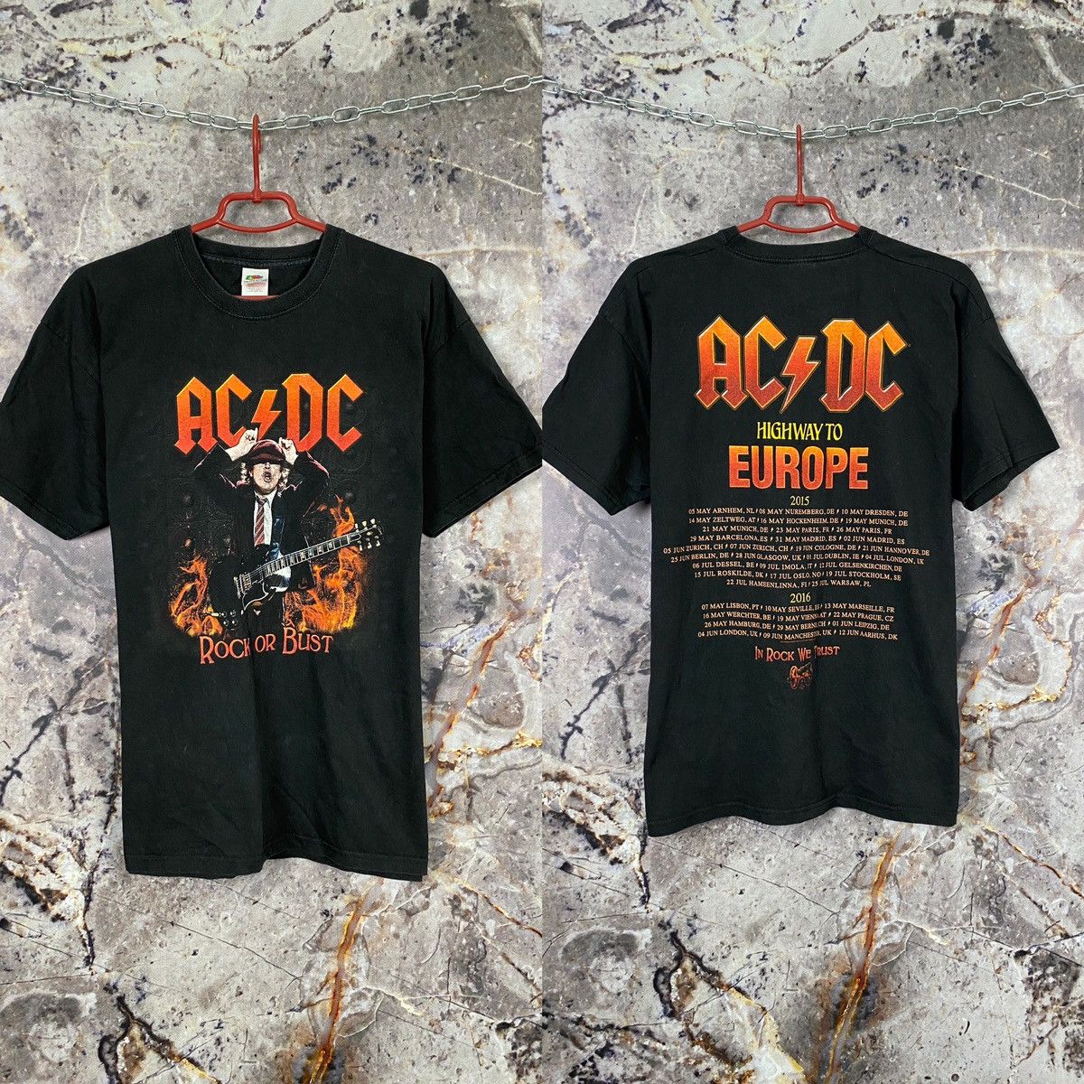 AC/DC × Vintage Men’s T Shirt AC/DC Rock Or Bust 2015-2016 Size XL Size US XL / EU 56 / 4 - 1 Thumbnail