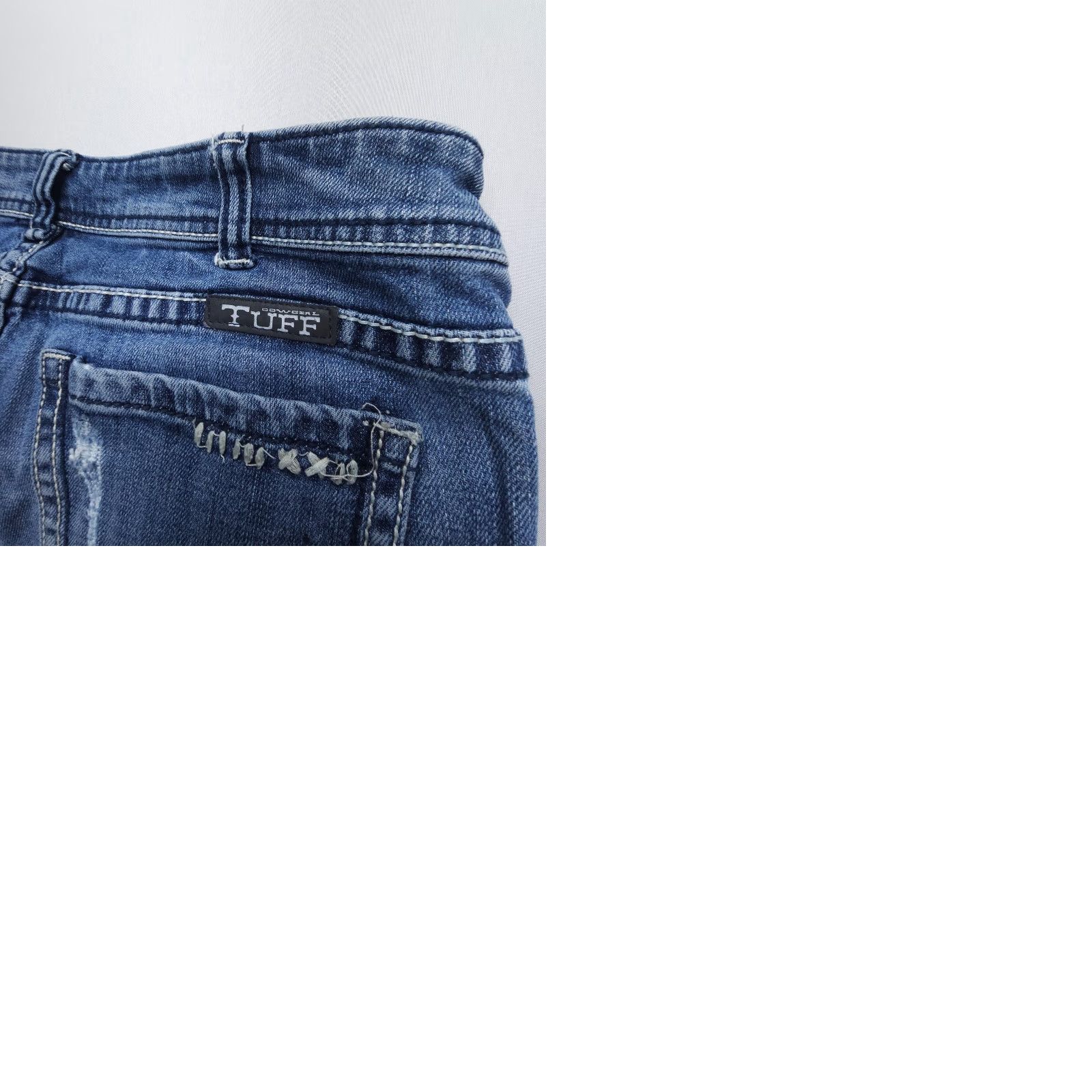 Vintage Cowgirl Tuff Jeans Shirt Bootcut Women 29 29 Blue Western Cowboy Denim Cotton Blend Medium Solid 5-Pocket Vintage: No Size 29" - 9 Thumbnail
