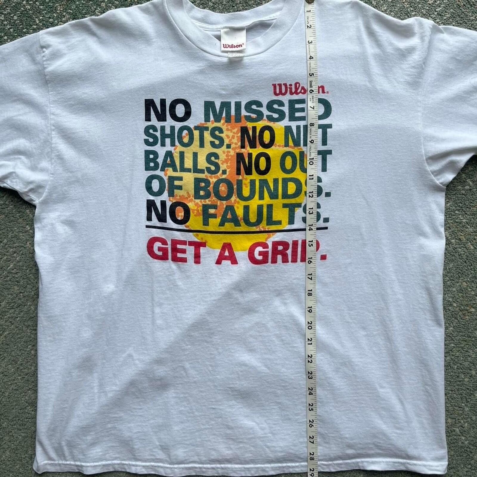 Wilson Vintage 90s Wilson Tennis Slogan Graphic T-Shirt Size US XXL / EU 58 / 5 - 6 Thumbnail