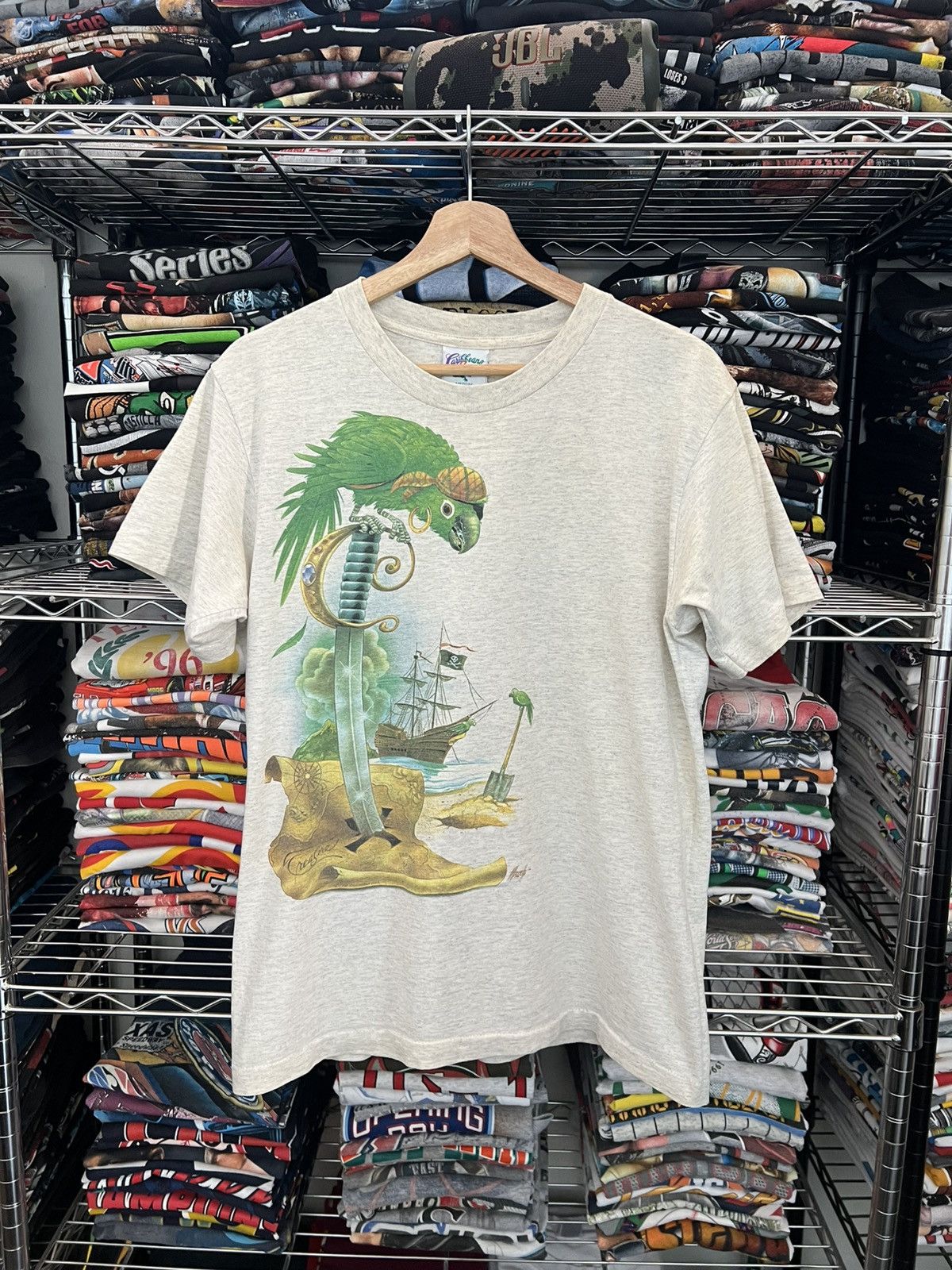 Caribbean 1991 Pirate Parrots of the Caribbean Soul Mazzotta Tee Size US M / EU 48-50 / 2 - 1 Thumbnail