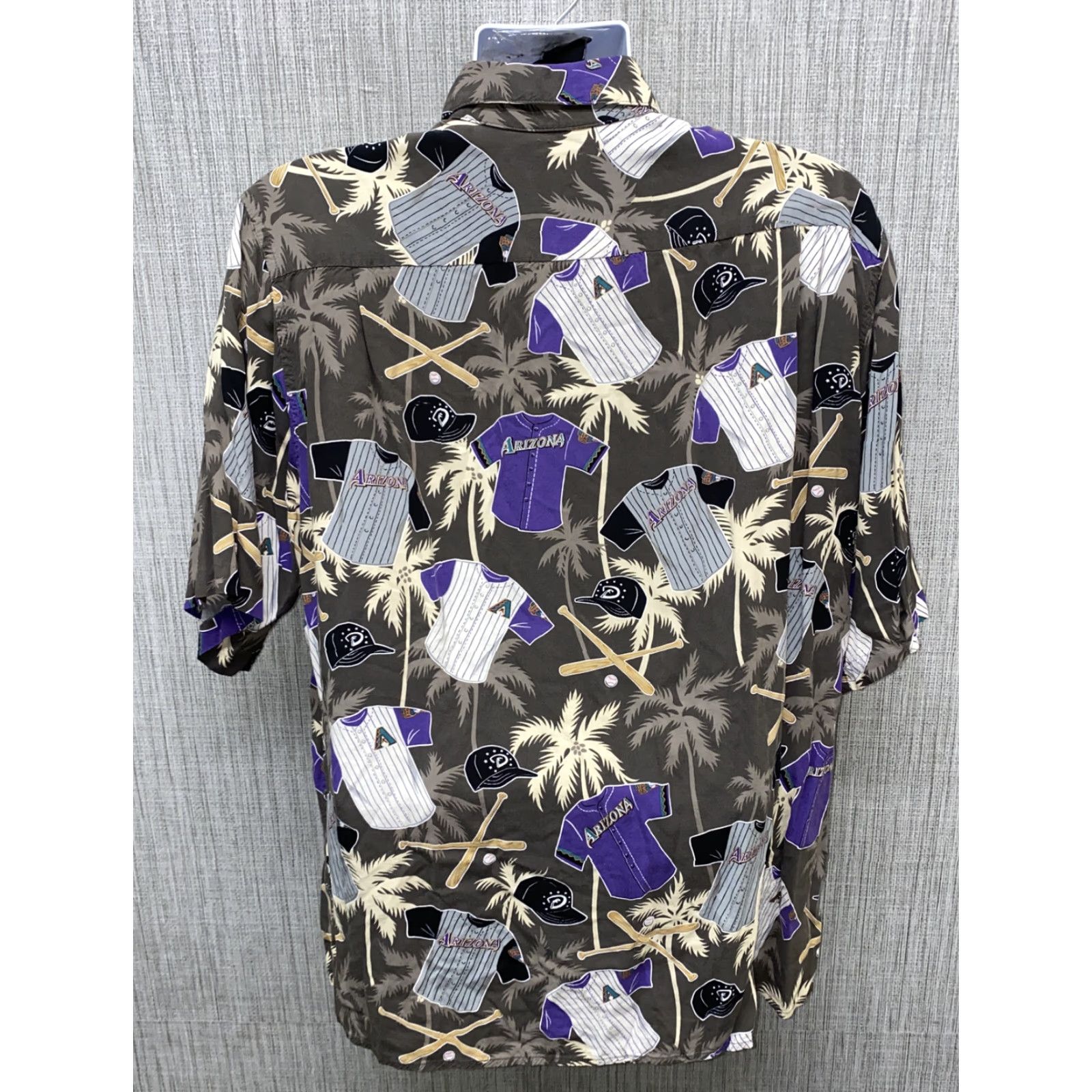 Reyn Spooner Reyn Spooner Baseball Hawaiian Shirt Mens Gray Rayon AZ DIAMONDBACKS Size L Size US L / EU 52-54 / 3 - 6 Thumbnail