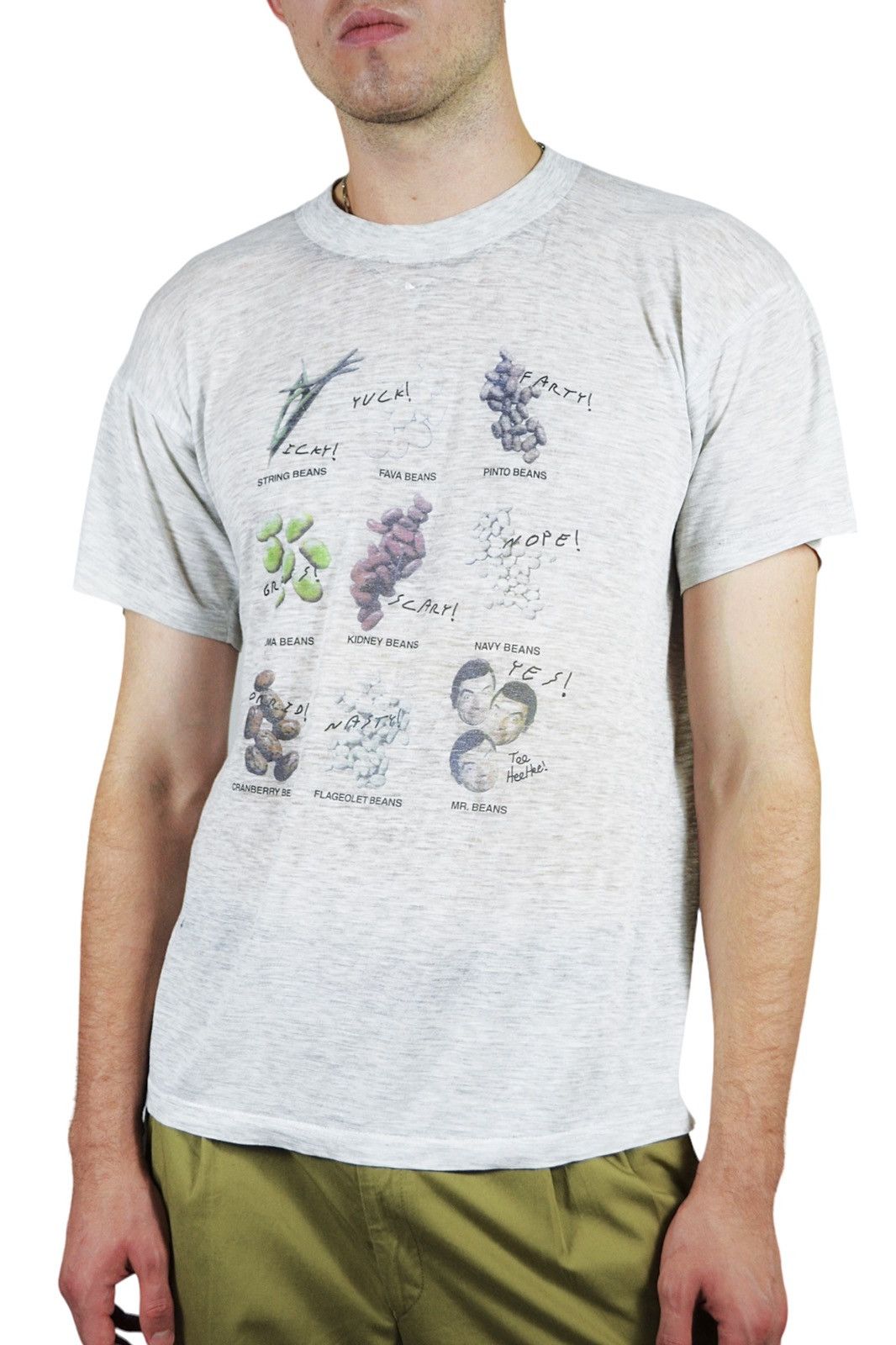 Fuck Art, Make Tees 90s Vintage Mr Bean Funny Face Thin T-Shirt Size US L / EU 52-54 / 3 - 3 Thumbnail
