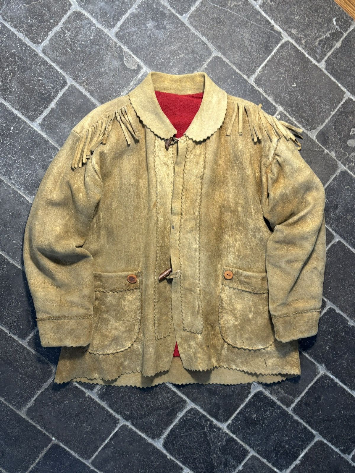 Vintage True Vintage Moose Leather Coat Moosehide Blanket Lined Hand Size US M / EU 48-50 / 2 - 5 Thumbnail